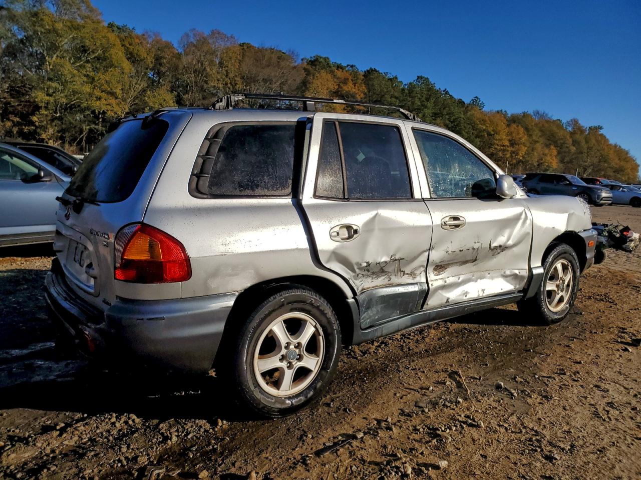 2004 Hyundai Santa Fe Gls Silver vin: KM8SC73D54U632820