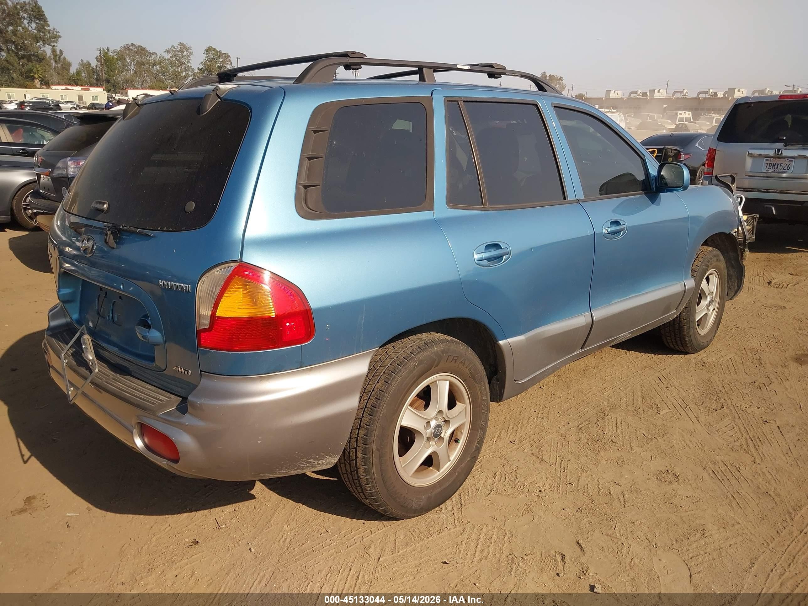 2004 Hyundai Santa Fe Gls Blue vin: KM8SC73D54U686358