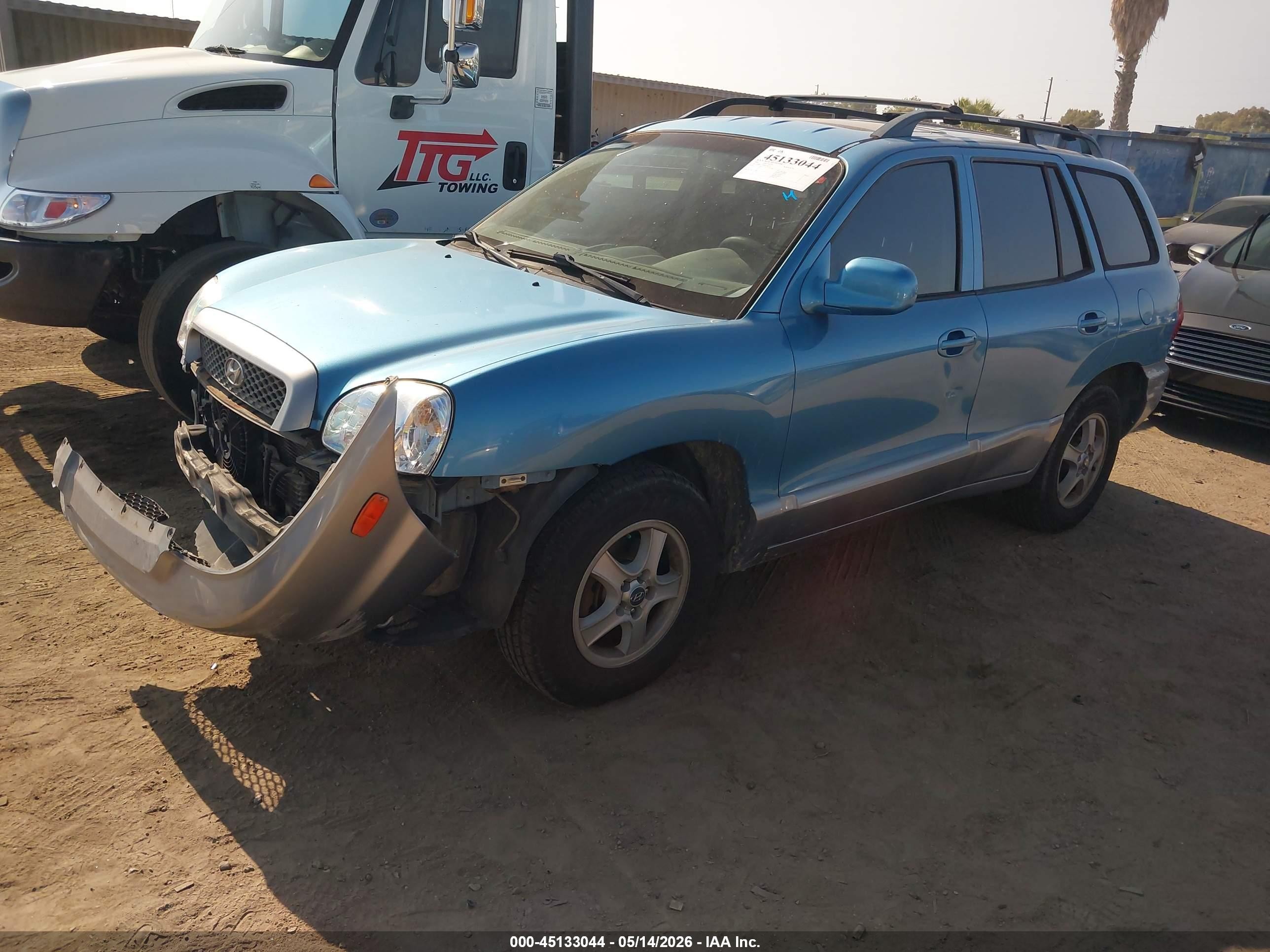 2004 Hyundai Santa Fe Gls Blue vin: KM8SC73D54U686358