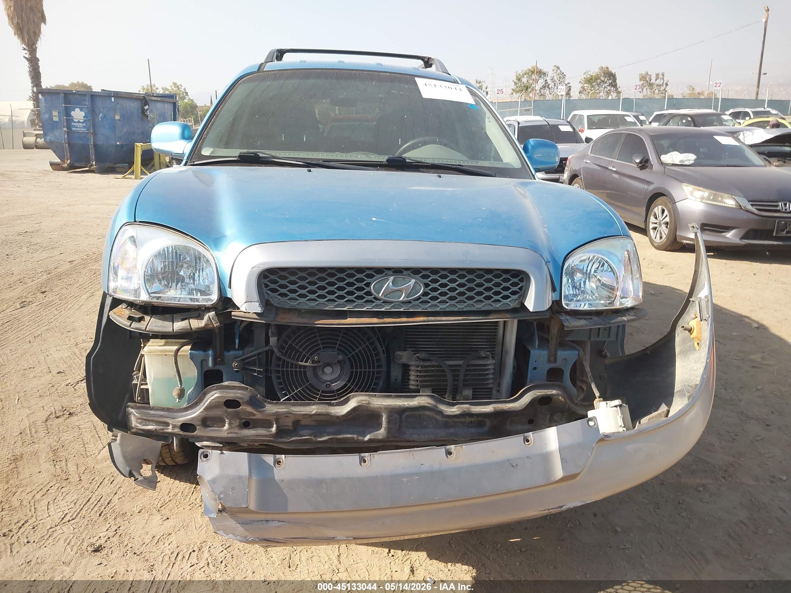 2004 Hyundai Santa Fe Gls Blue vin: KM8SC73D54U686358