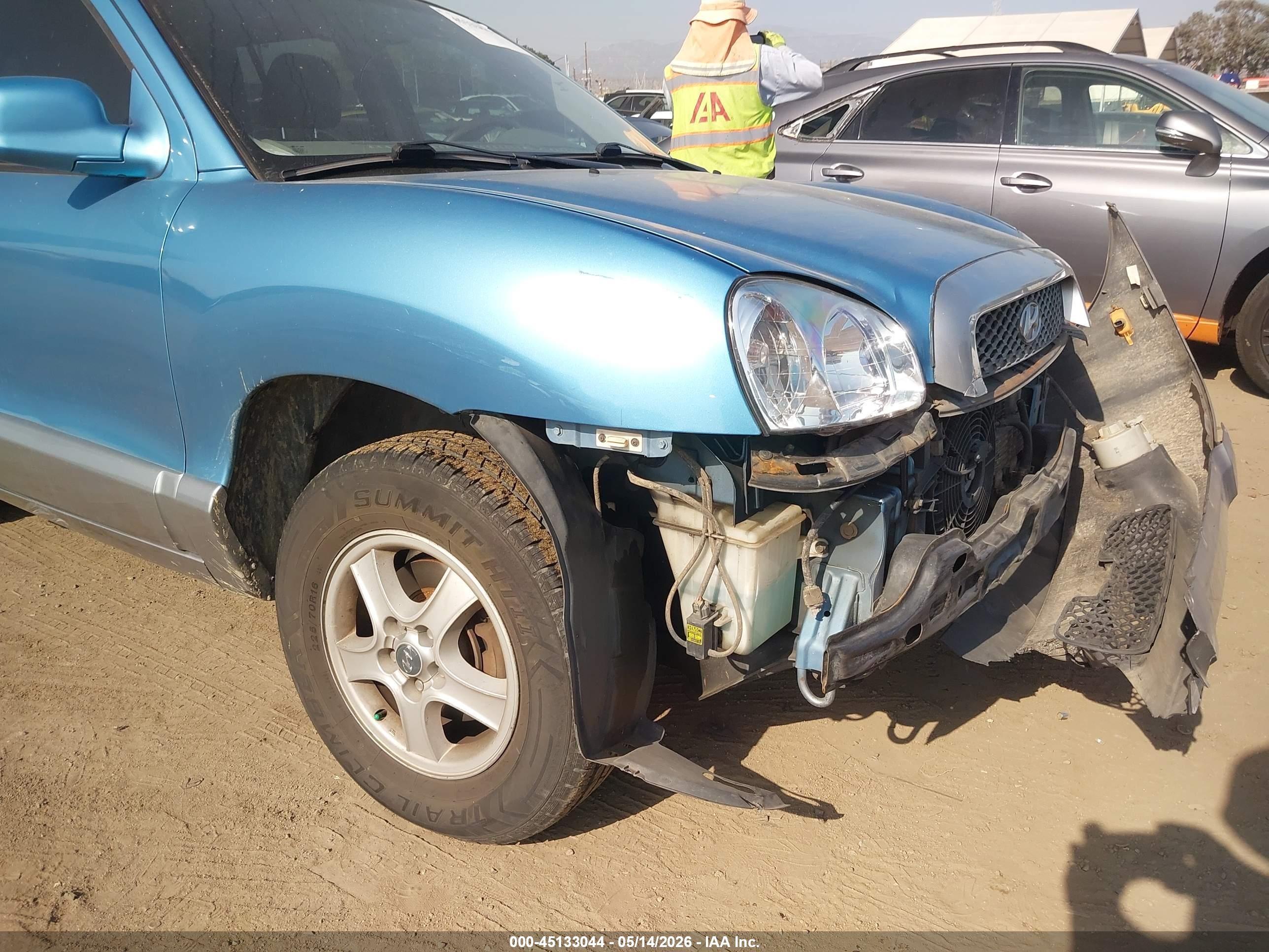 2004 Hyundai Santa Fe Gls Blue vin: KM8SC73D54U686358