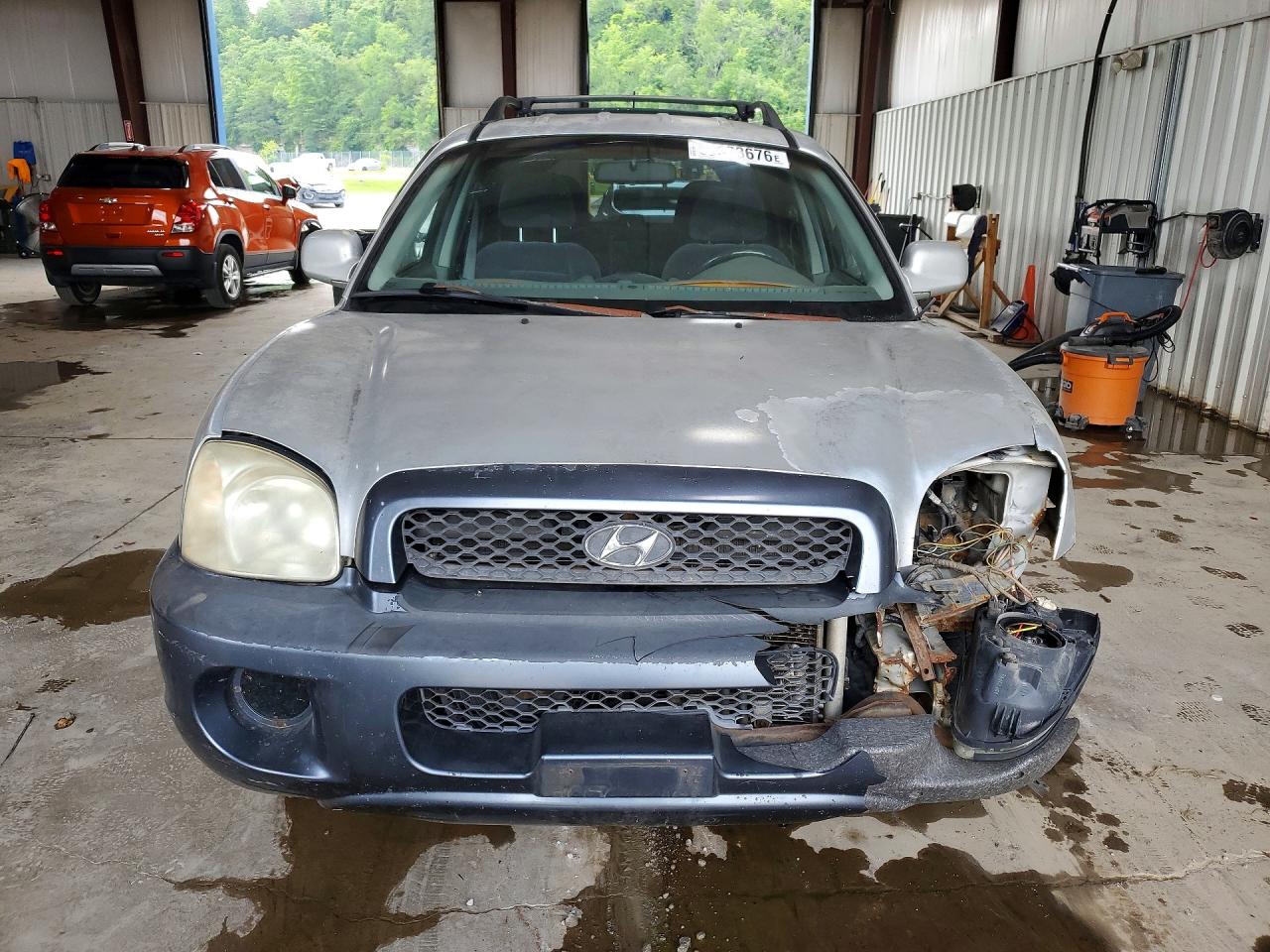 2004 Hyundai Santa Fe Gls Silver vin: KM8SC73D54U814257