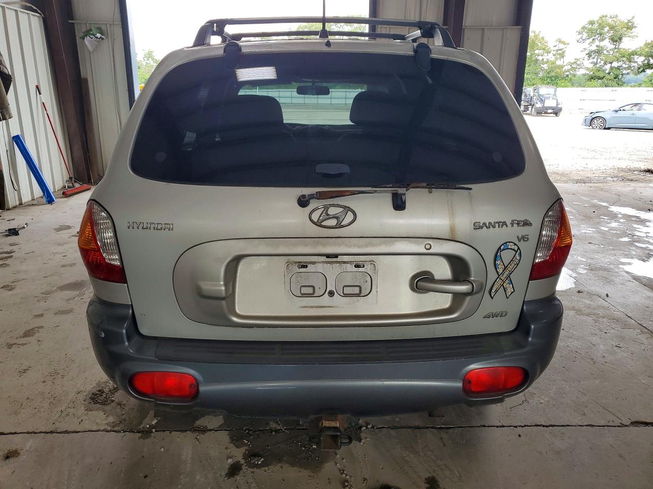 2004 Hyundai Santa Fe Gls Silver vin: KM8SC73D54U814257