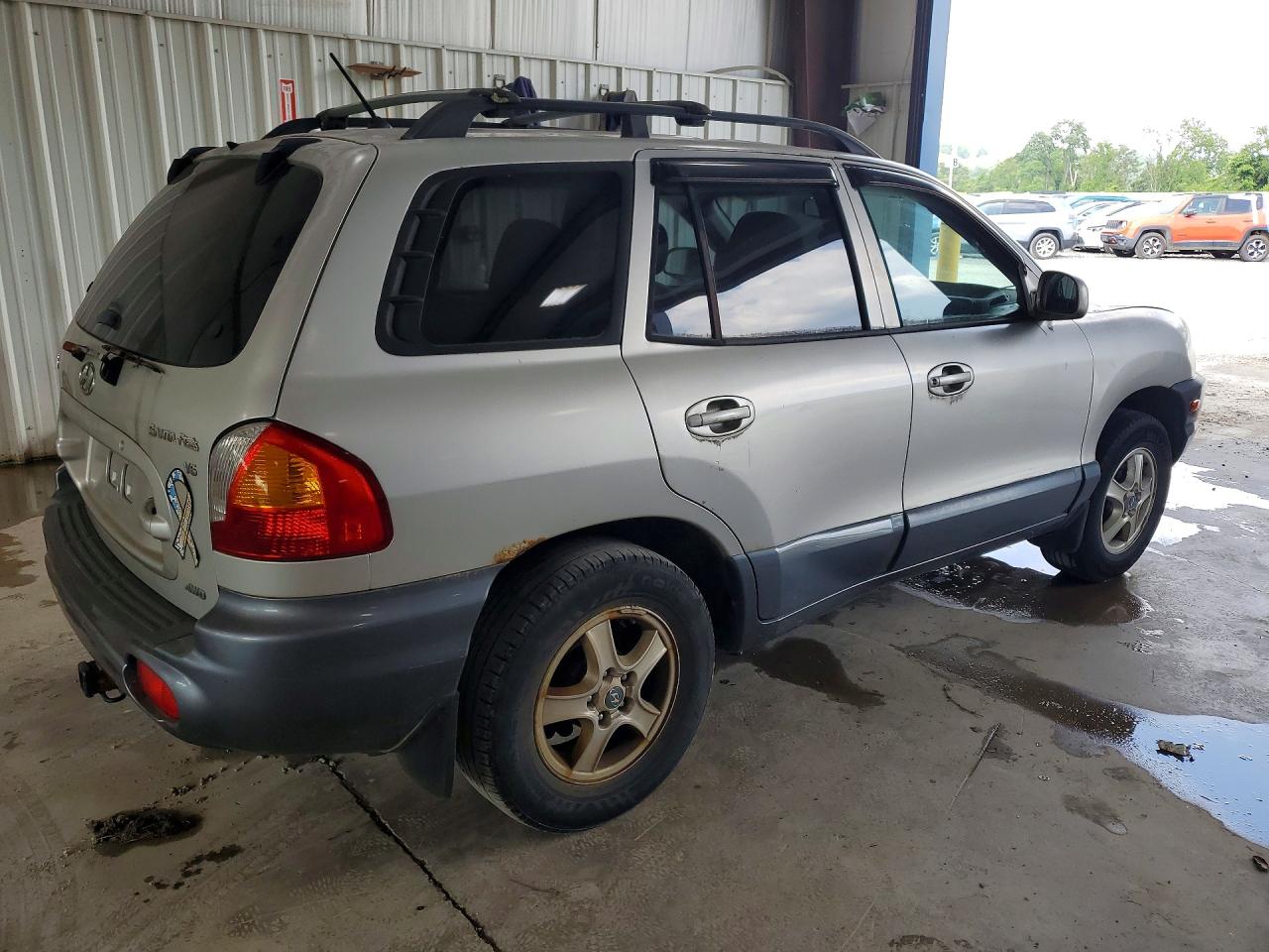 2004 Hyundai Santa Fe Gls Silver vin: KM8SC73D54U814257
