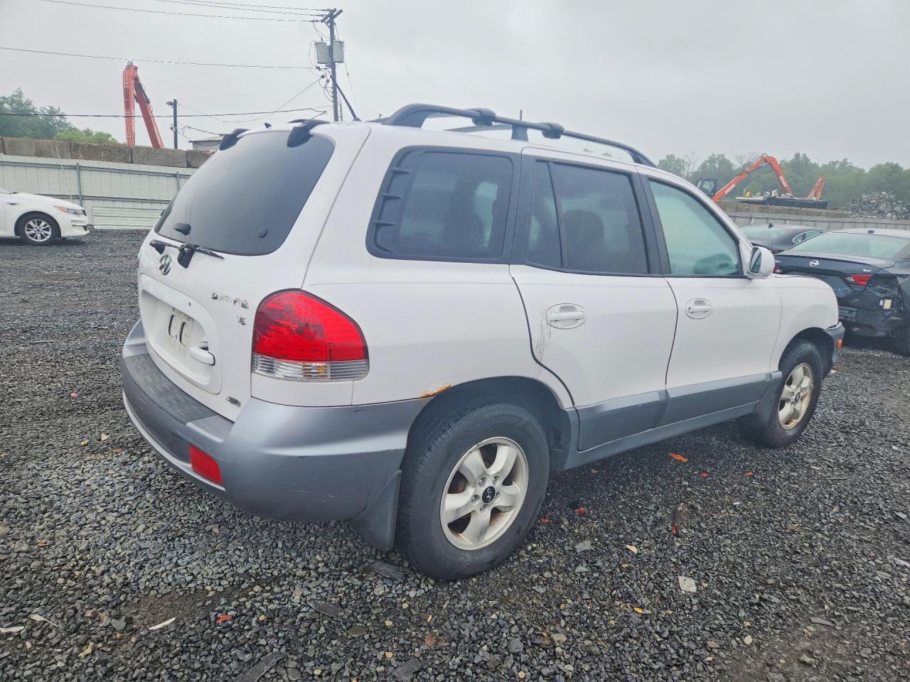 2006 Hyundai Santa Fe Gls White vin: KM8SC73D56U071781