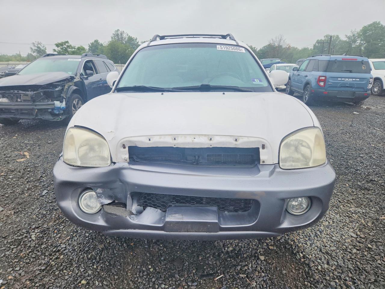 2006 Hyundai Santa Fe Gls White vin: KM8SC73D56U071781