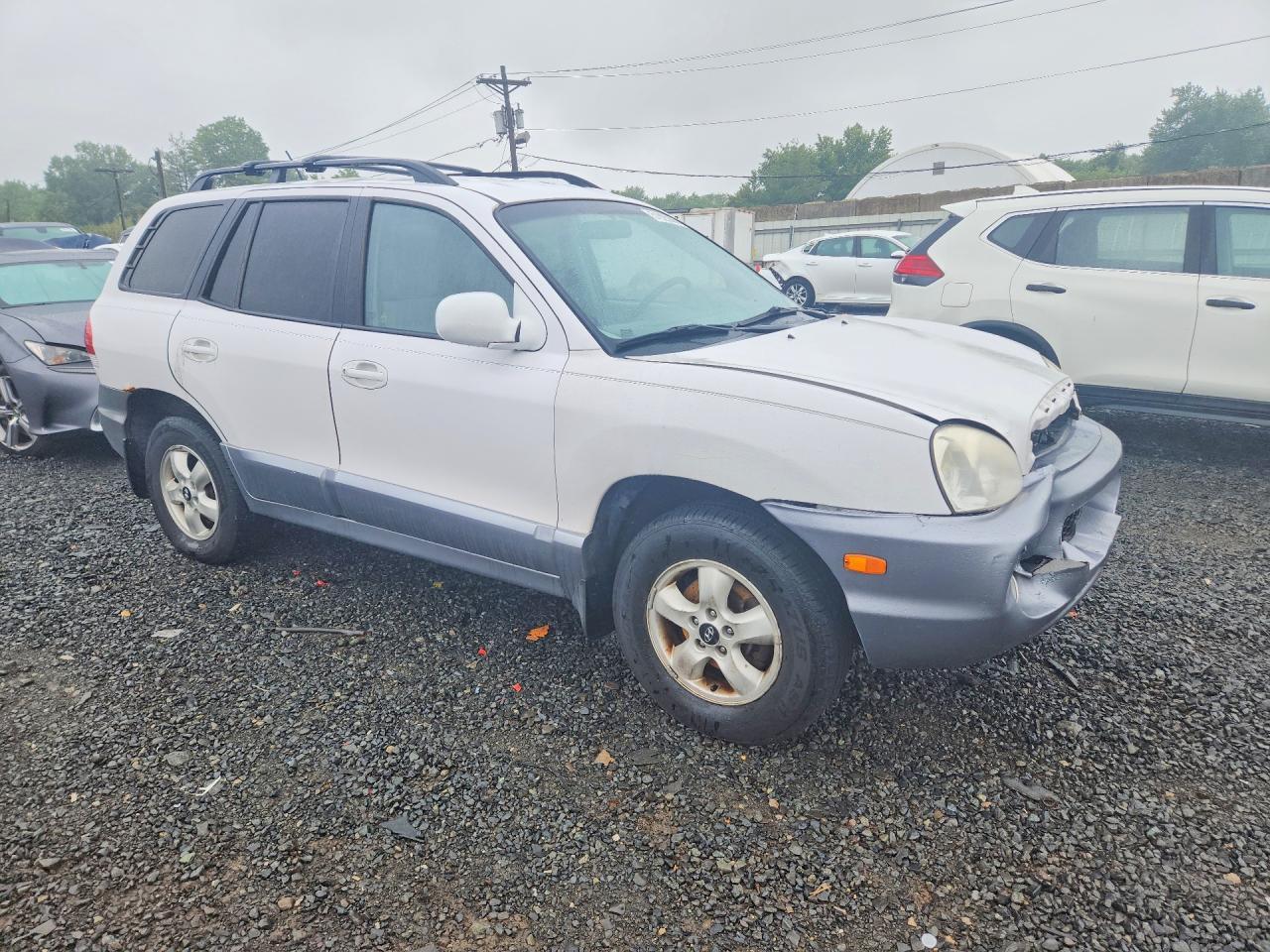 2006 Hyundai Santa Fe Gls White vin: KM8SC73D56U071781