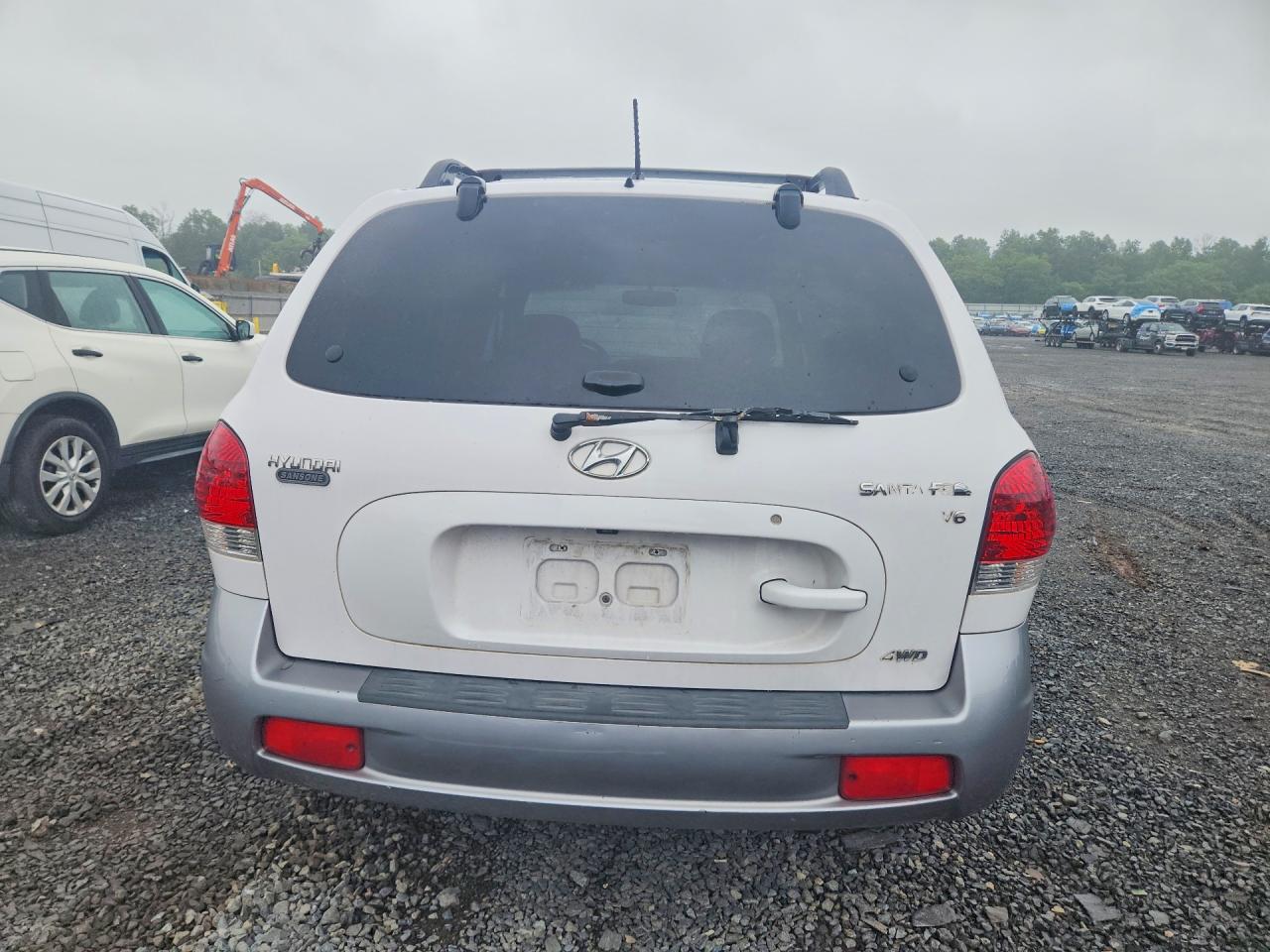 2006 Hyundai Santa Fe Gls White vin: KM8SC73D56U071781