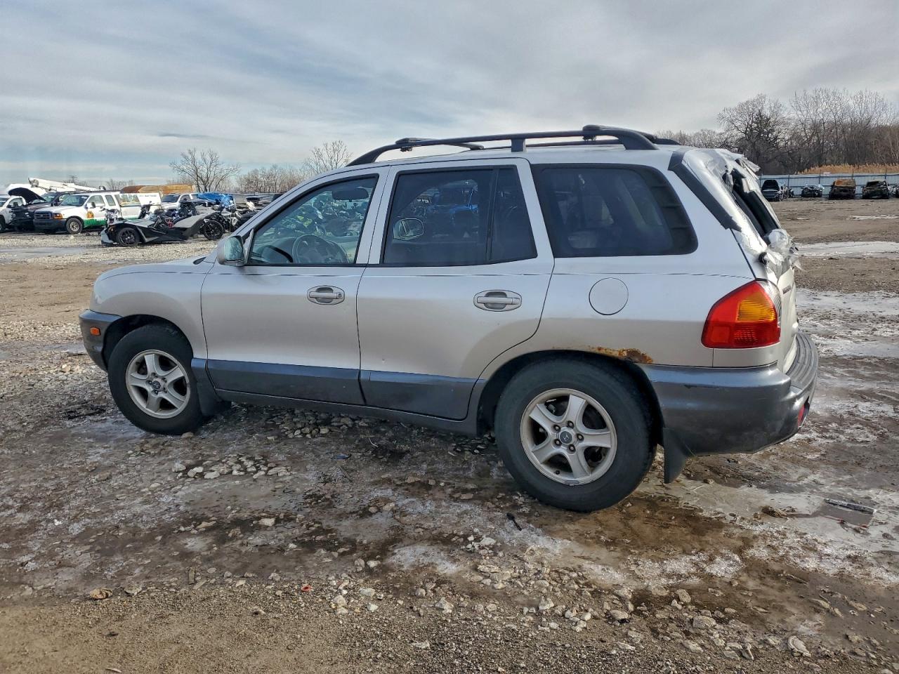2003 Hyundai Santa Fe Gls Silver vin: KM8SC73D63U378596