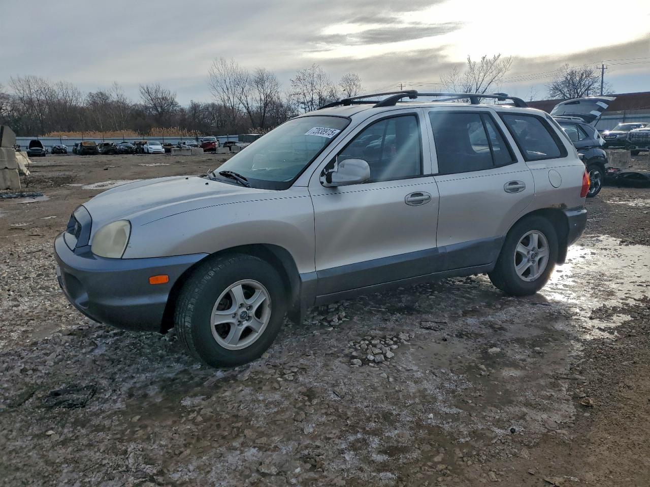 2003 Hyundai Santa Fe Gls Silver vin: KM8SC73D63U378596