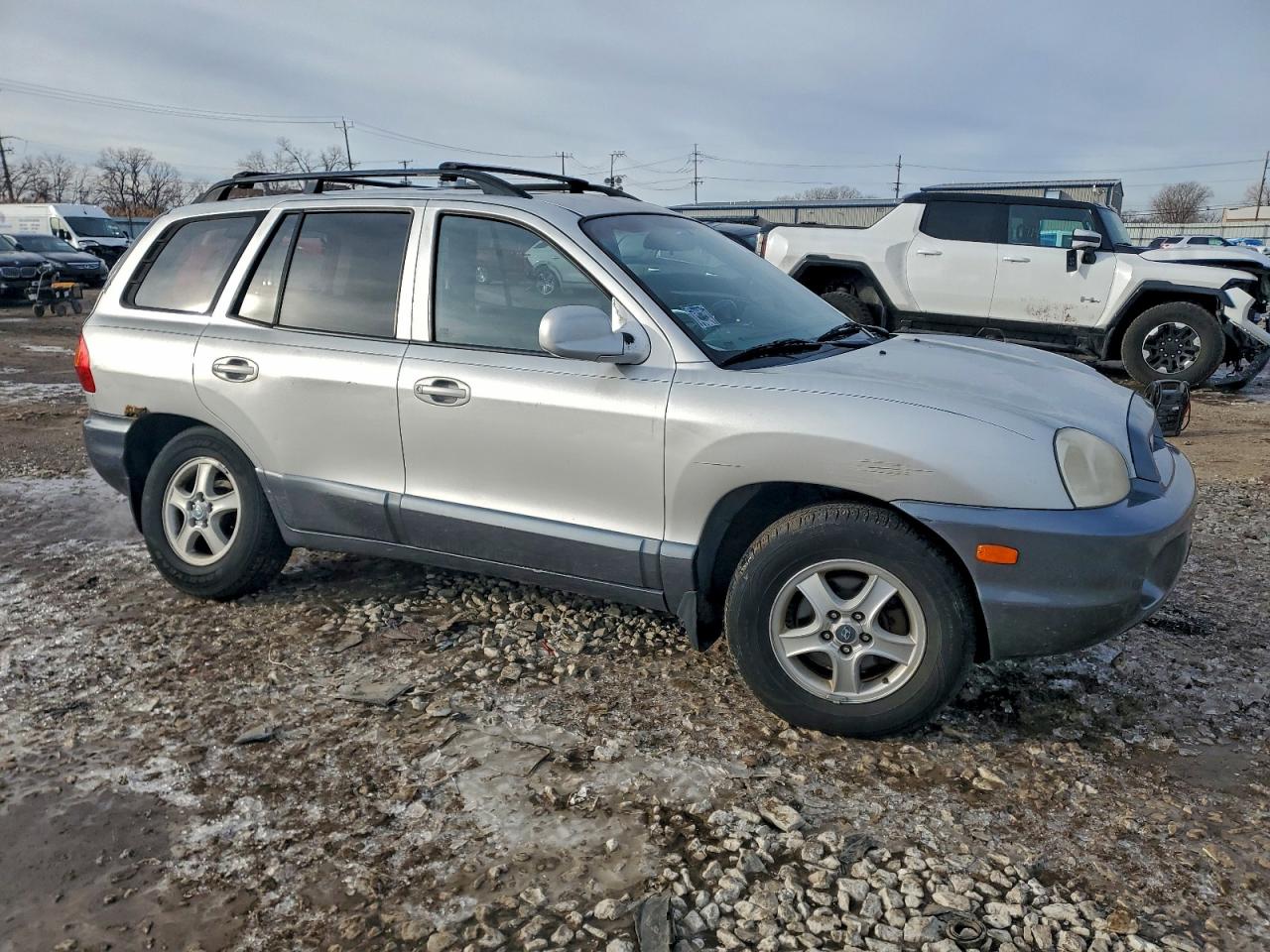 2003 Hyundai Santa Fe Gls Silver vin: KM8SC73D63U378596