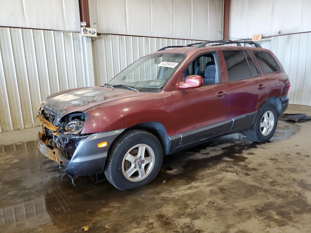 2004 Hyundai Santa Fe Gls Maroon vin: KM8SC73D64U621373