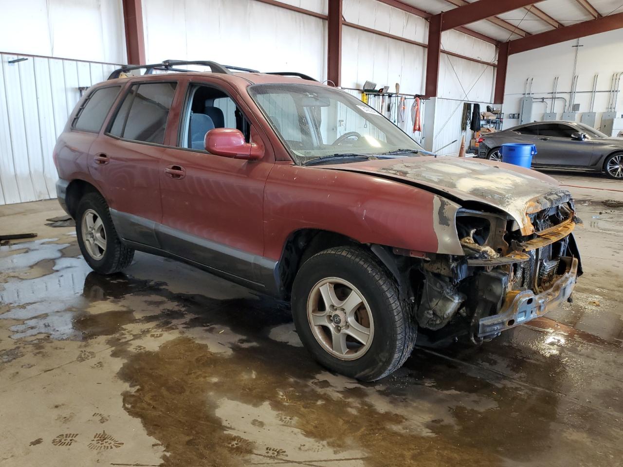 2004 Hyundai Santa Fe Gls Maroon vin: KM8SC73D64U621373