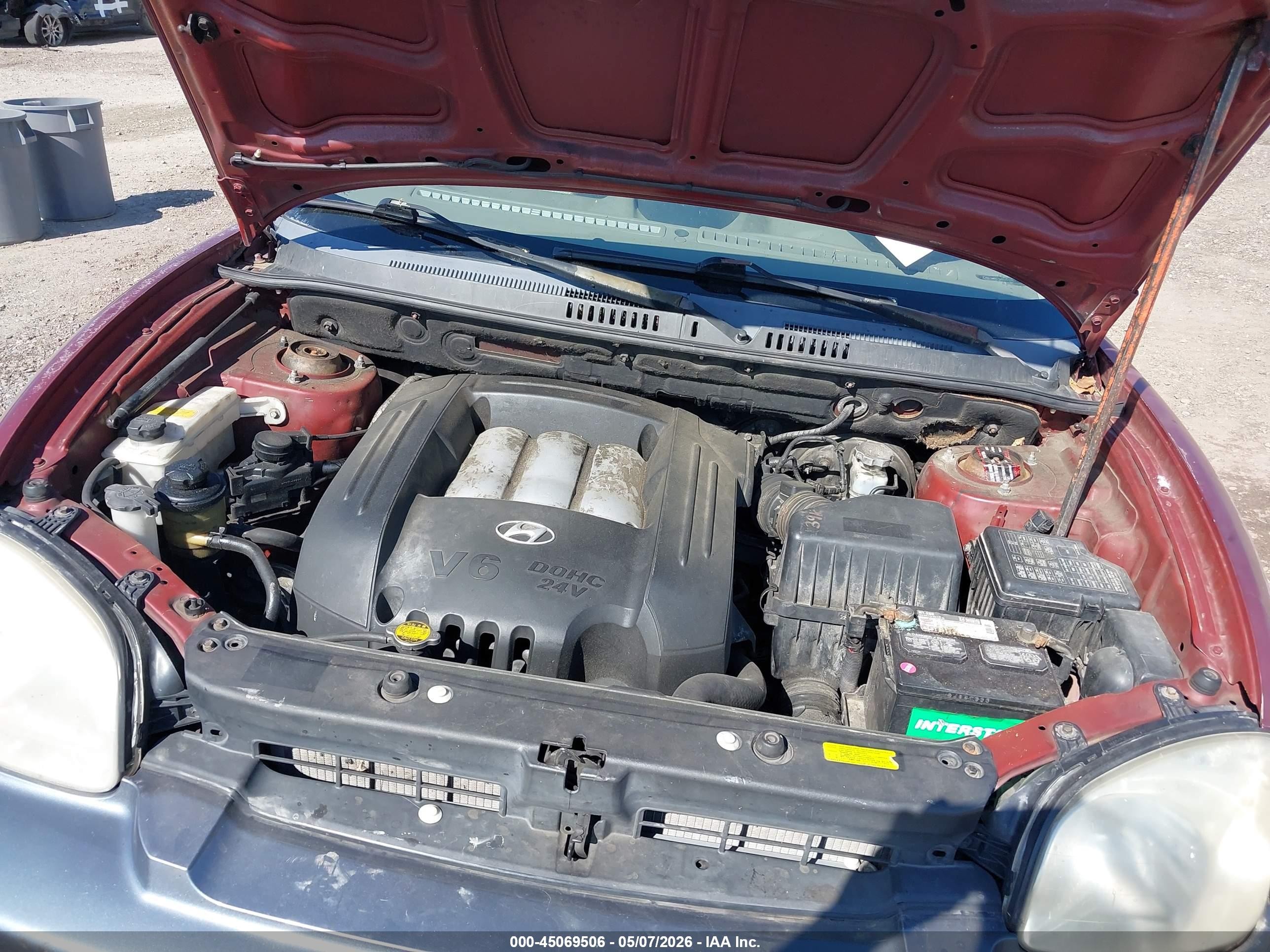 2005 Hyundai Santa Fe Gls Red vin: KM8SC73D65U910089