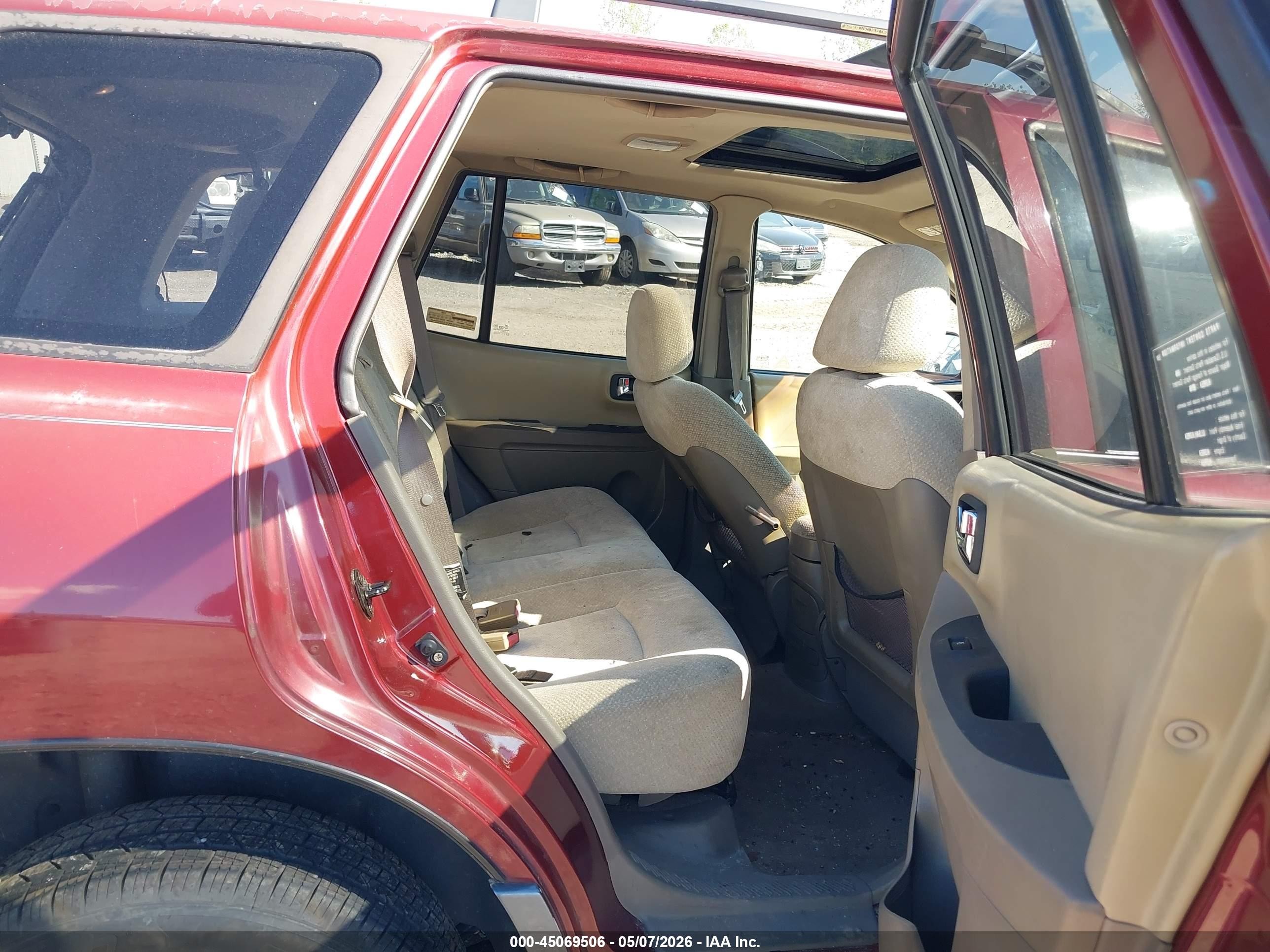 2005 Hyundai Santa Fe Gls Red vin: KM8SC73D65U910089