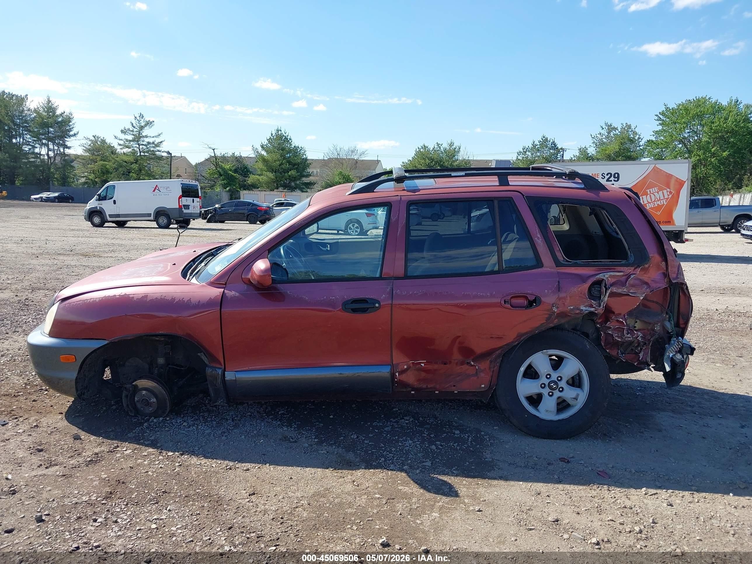 2005 Hyundai Santa Fe Gls Red vin: KM8SC73D65U910089