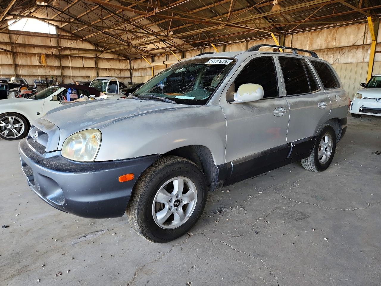 2005 Hyundai Santa Fe Gls Silver vin: KM8SC73D65U959213