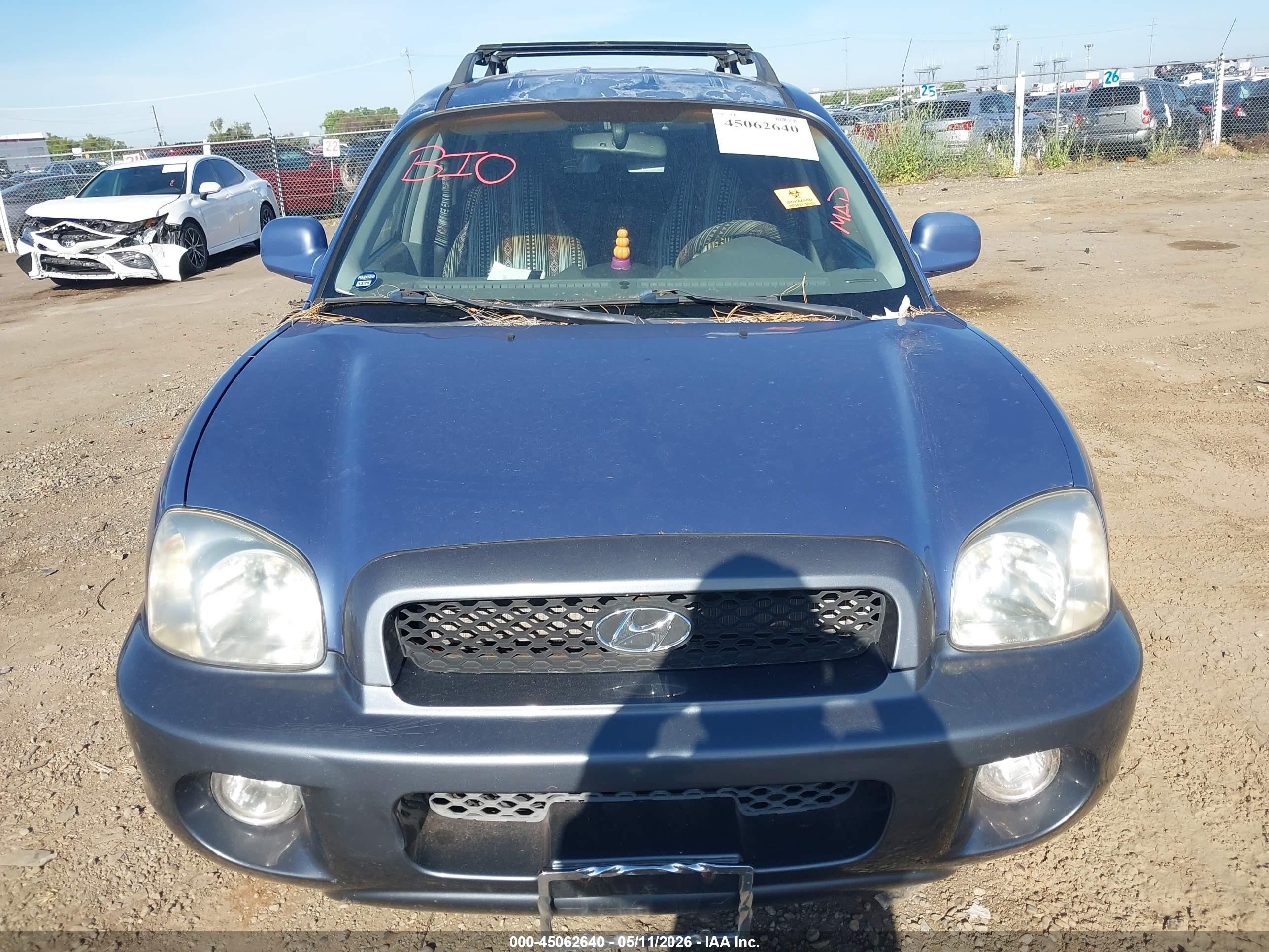 2002 Hyundai Santa Fe Gls/lx Blue vin: KM8SC73D72U228284