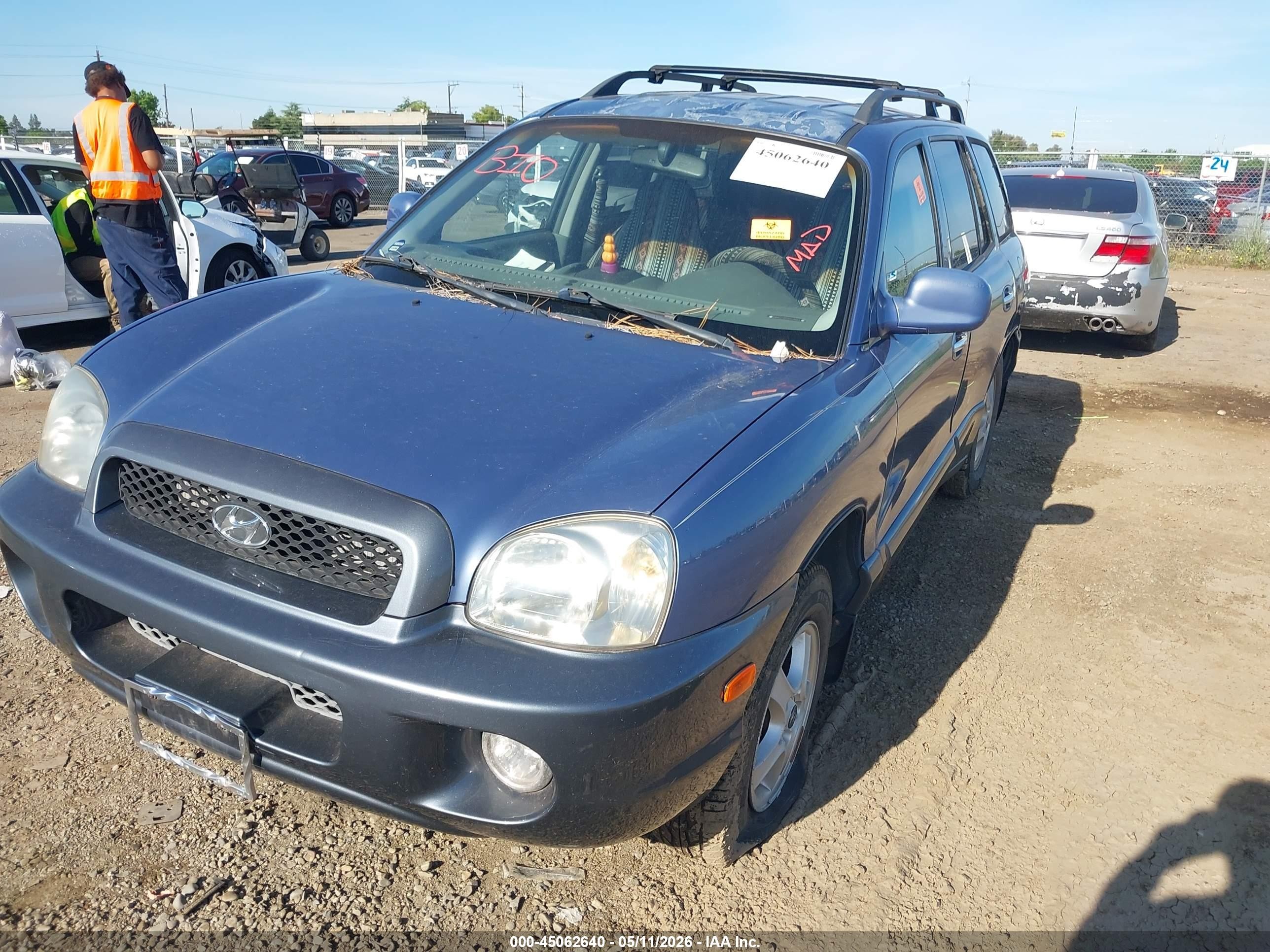 2002 Hyundai Santa Fe Gls/lx Blue vin: KM8SC73D72U228284
