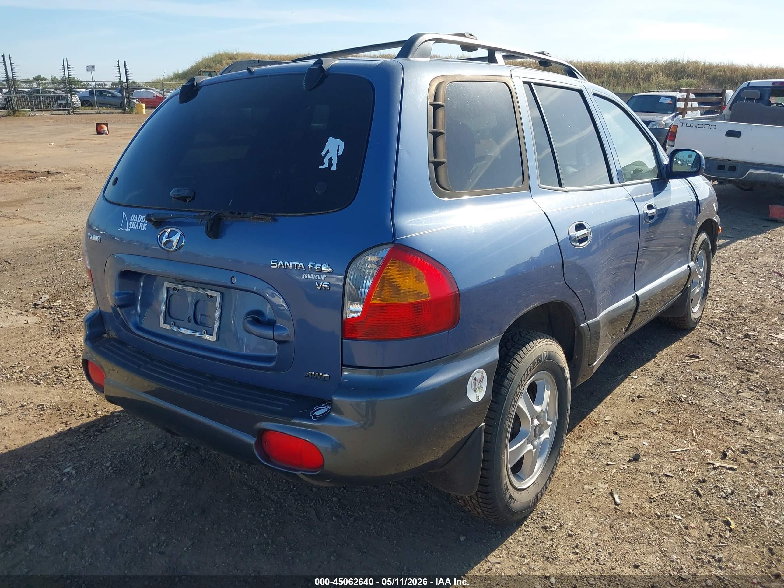 2002 Hyundai Santa Fe Gls/lx Blue vin: KM8SC73D72U228284
