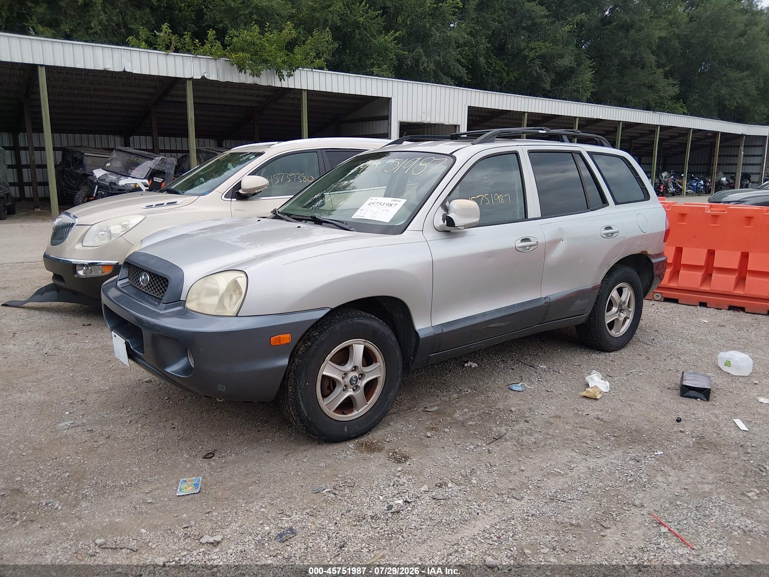2004 Hyundai Santa Fe Gls/lx Silver vin: KM8SC73D74L660540