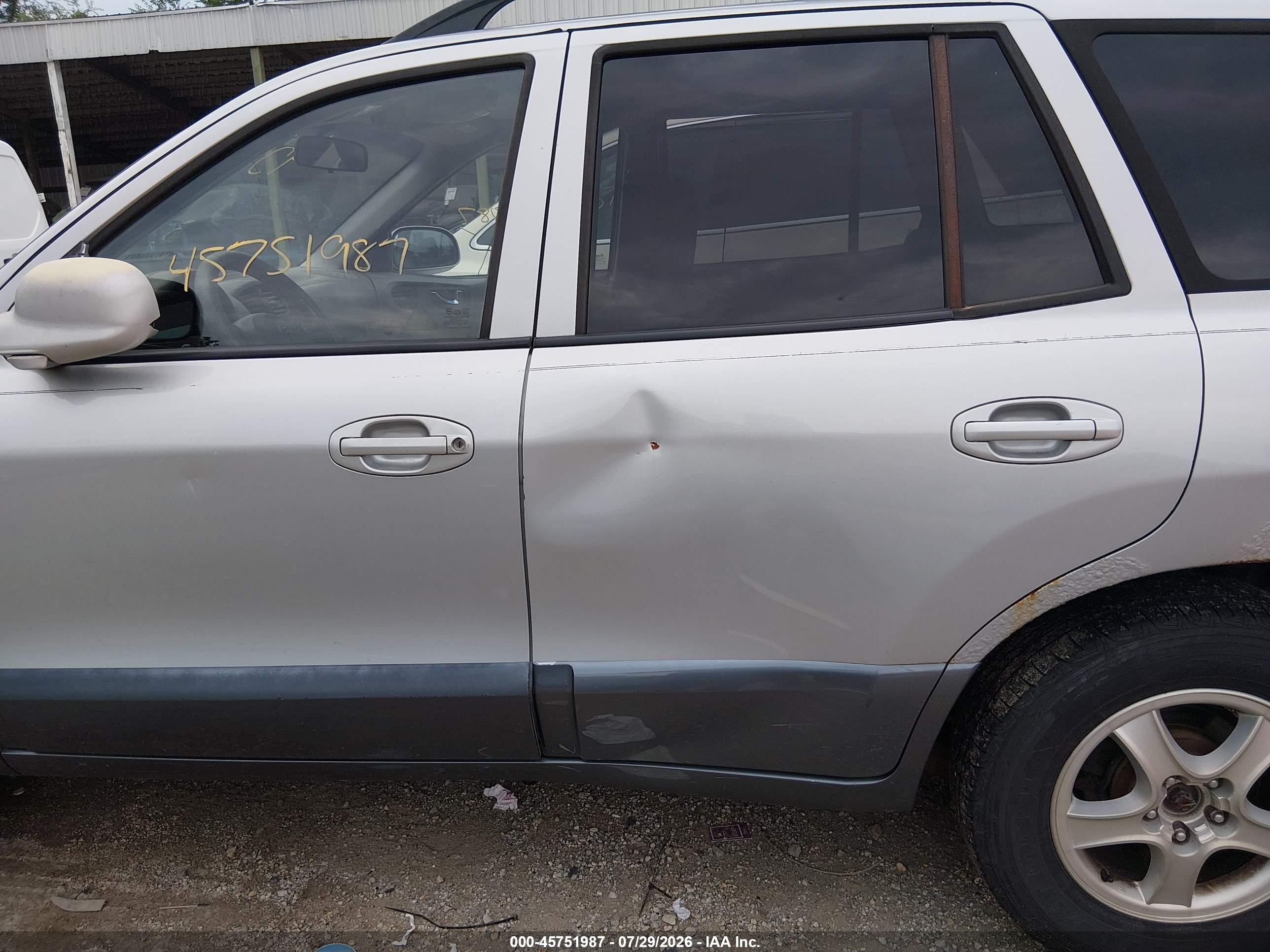 2004 Hyundai Santa Fe Gls/lx Silver vin: KM8SC73D74L660540