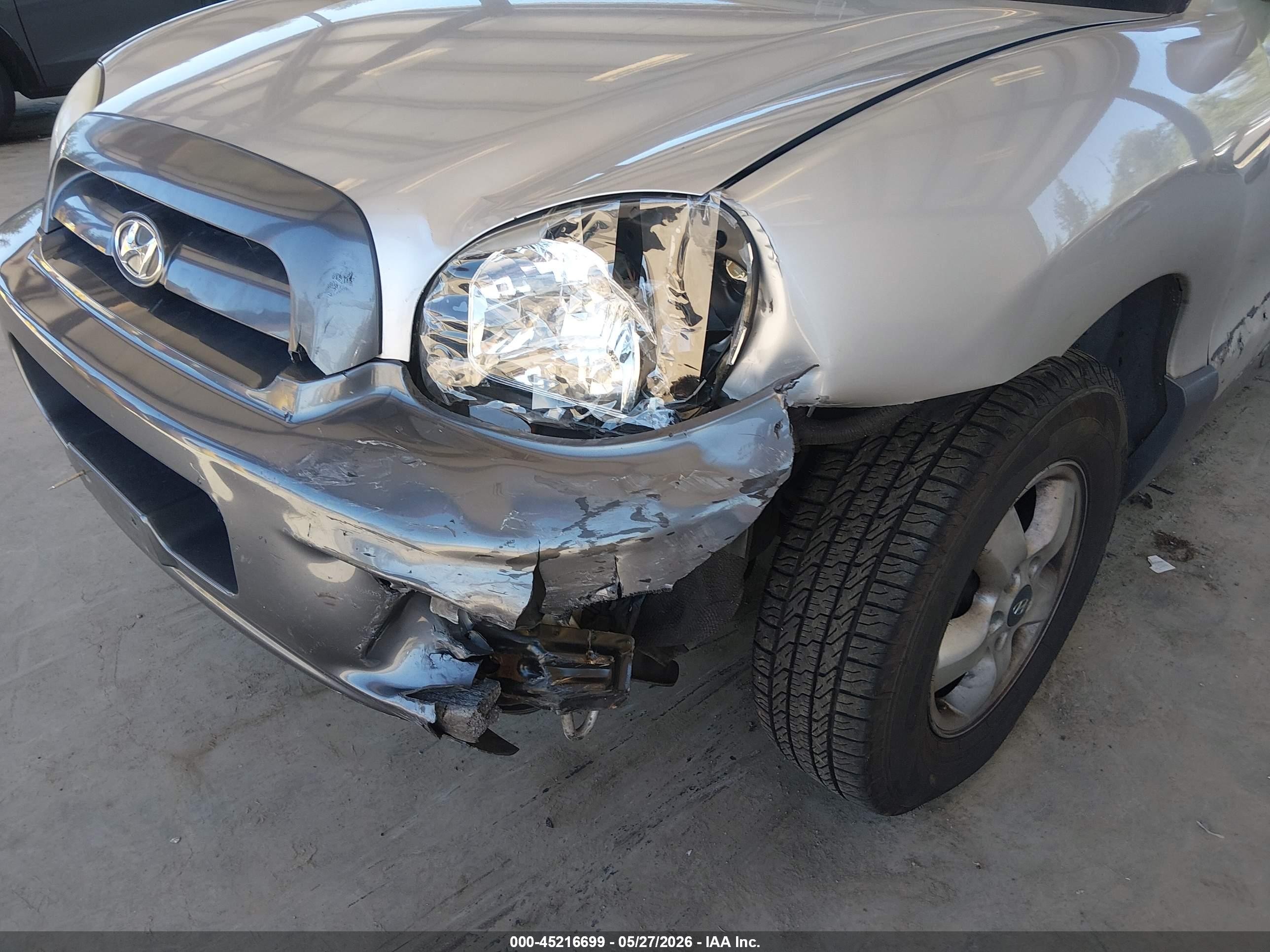 2005 Hyundai Santa Fe Gls Silver vin: KM8SC73D75U960144