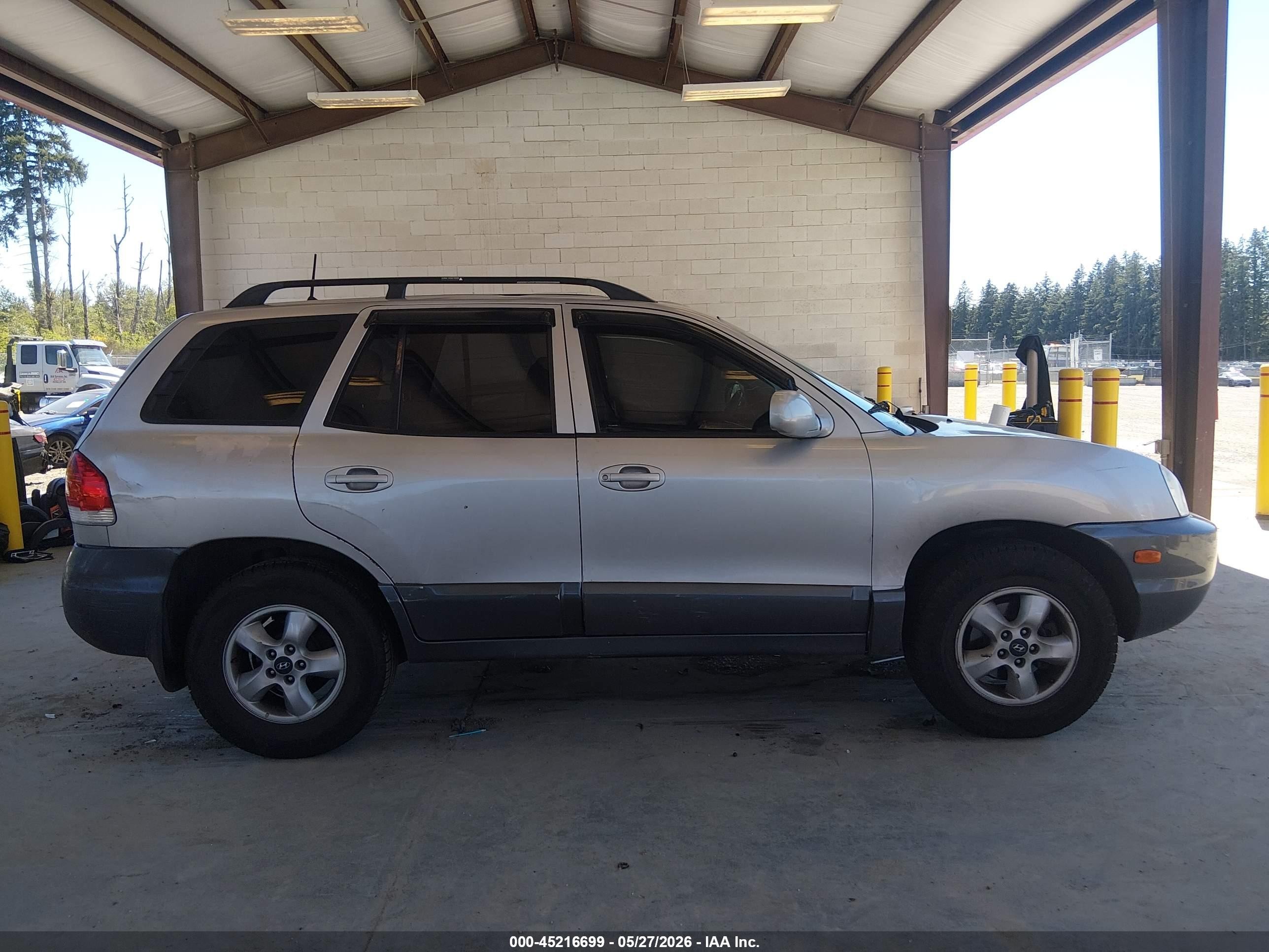 2005 Hyundai Santa Fe Gls Silver vin: KM8SC73D75U960144