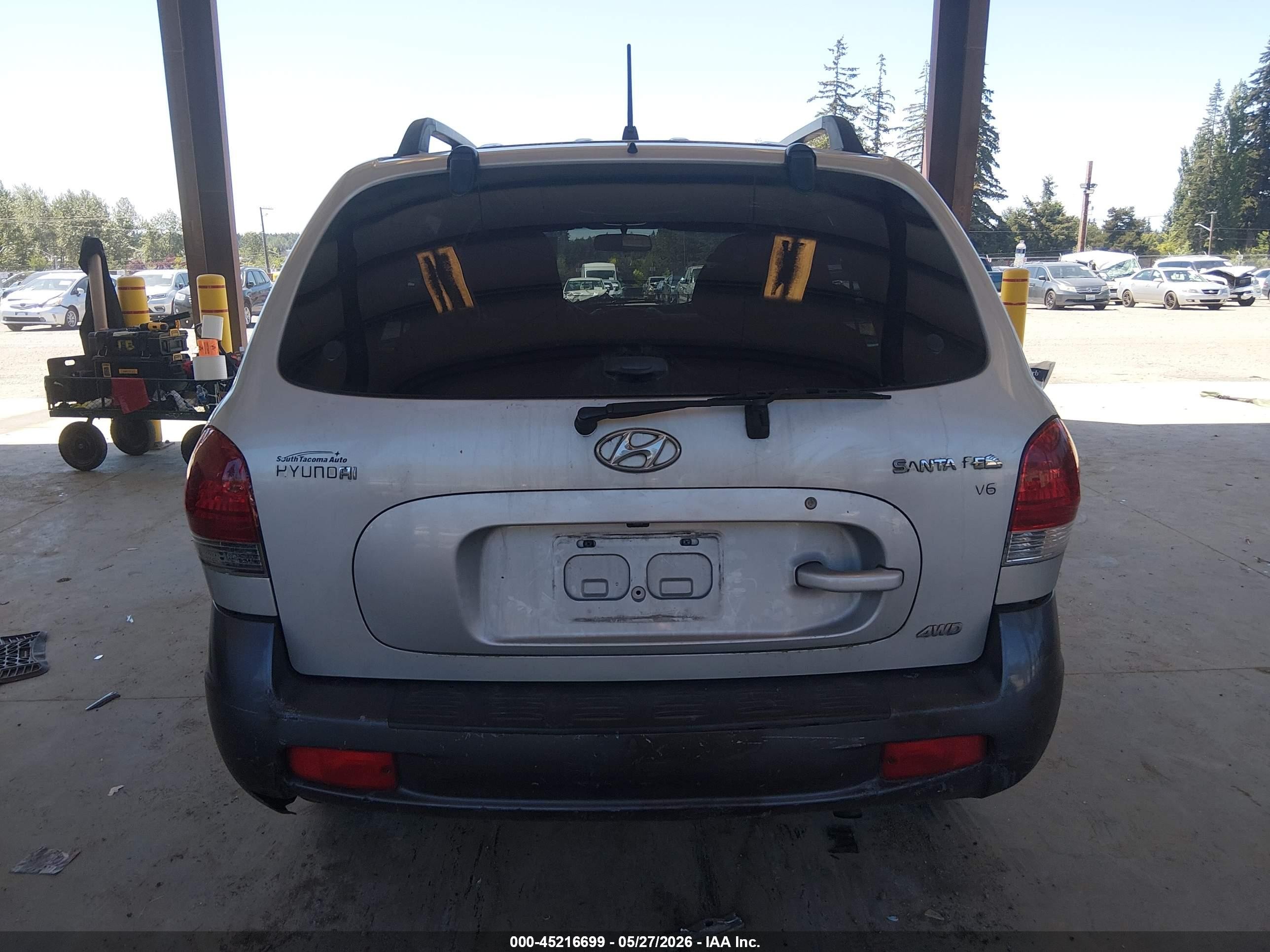 2005 Hyundai Santa Fe Gls Silver vin: KM8SC73D75U960144