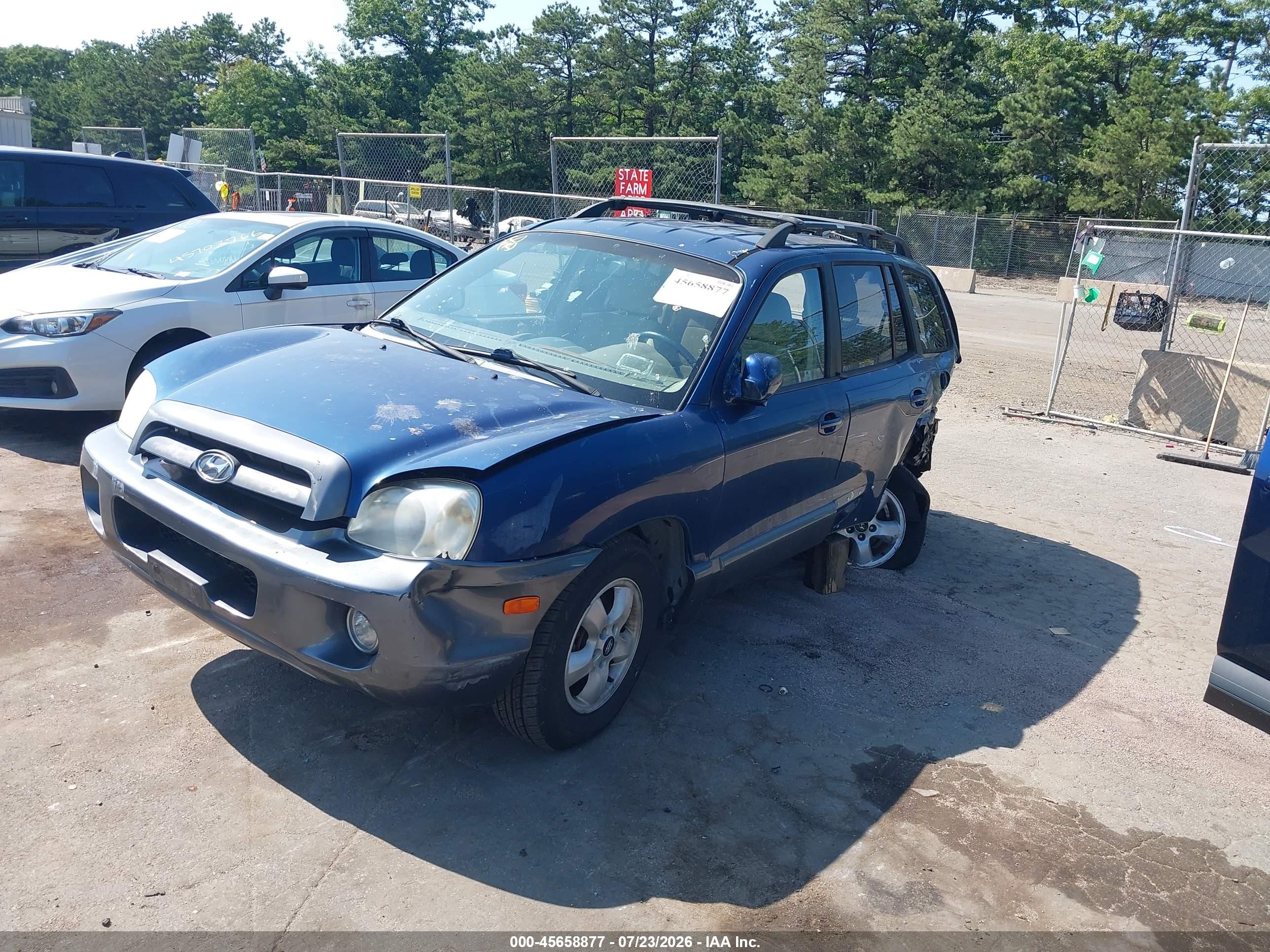 2006 Hyundai Santa Fe Gls Синий vin: KM8SC73D76U092289