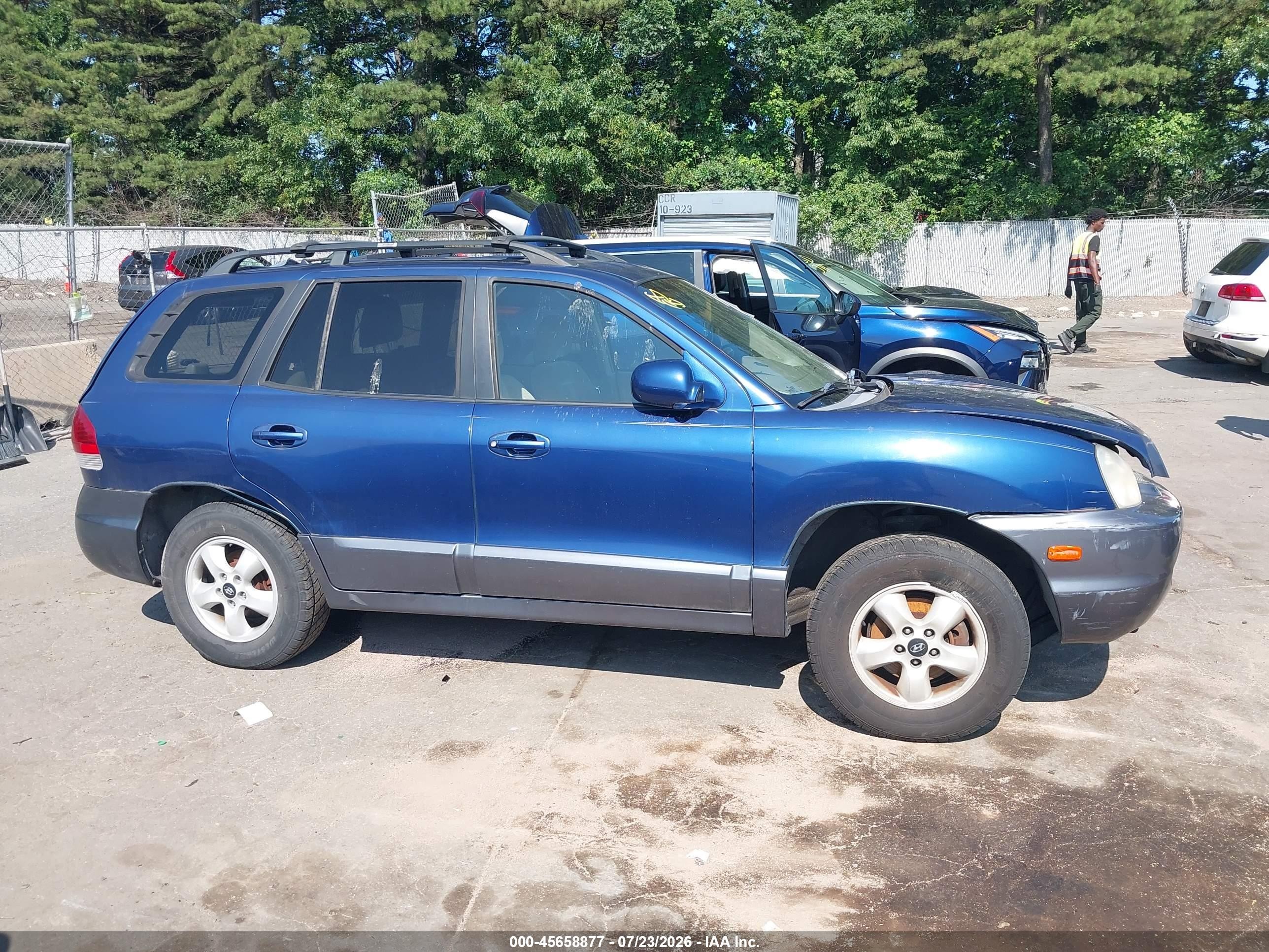 2006 Hyundai Santa Fe Gls Синий vin: KM8SC73D76U092289