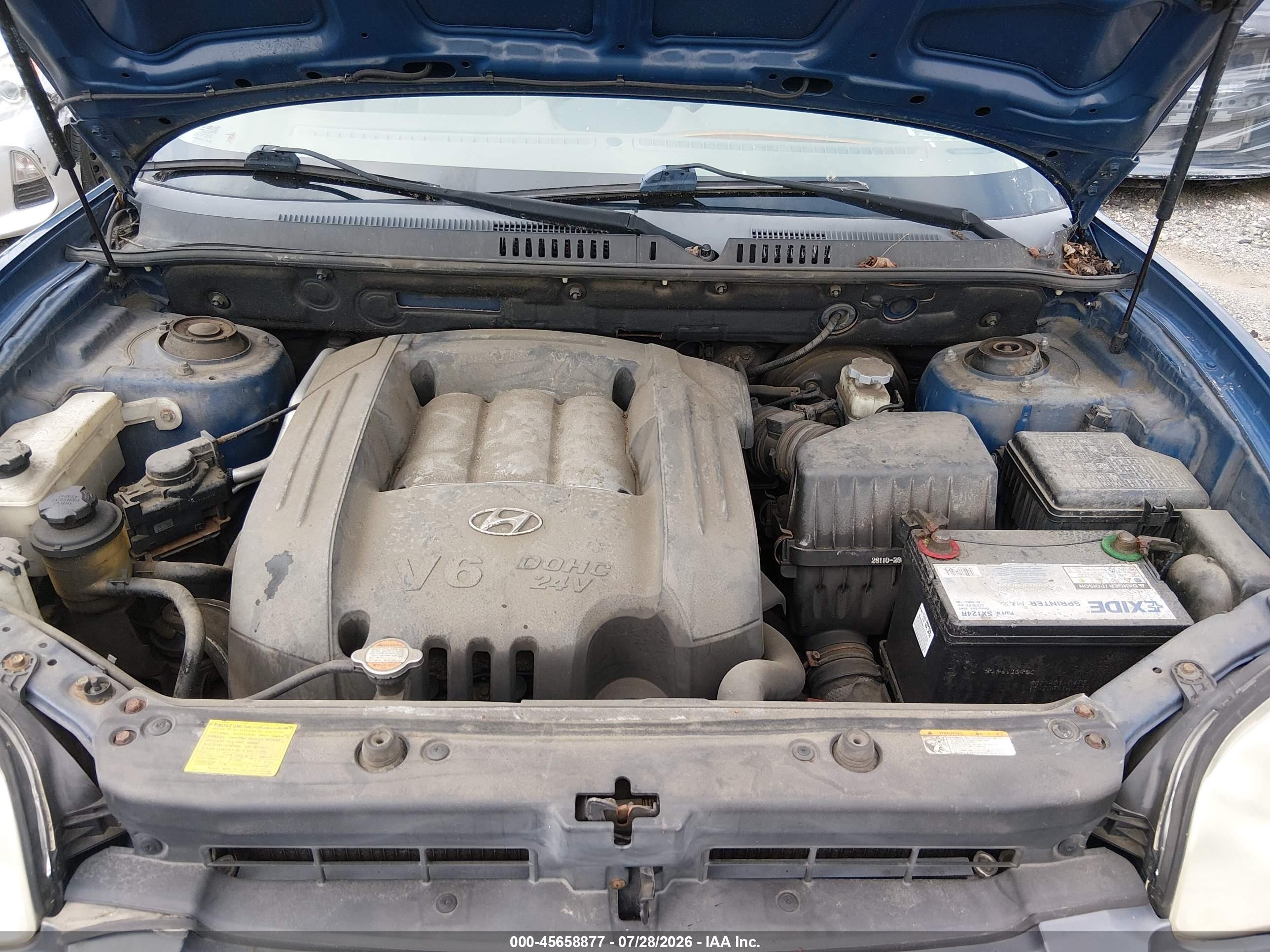 2006 Hyundai Santa Fe Gls Синий vin: KM8SC73D76U092289
