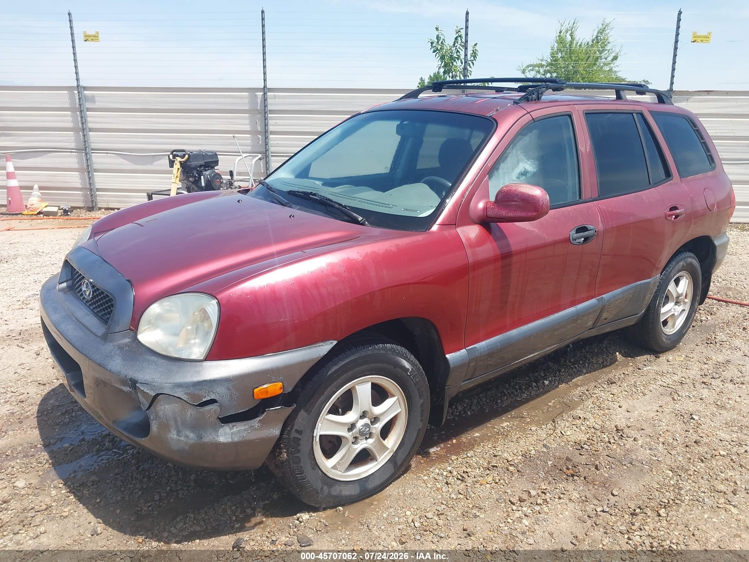 2002 Hyundai Santa Fe Gls/lx Red vin: KM8SC73D82U148430