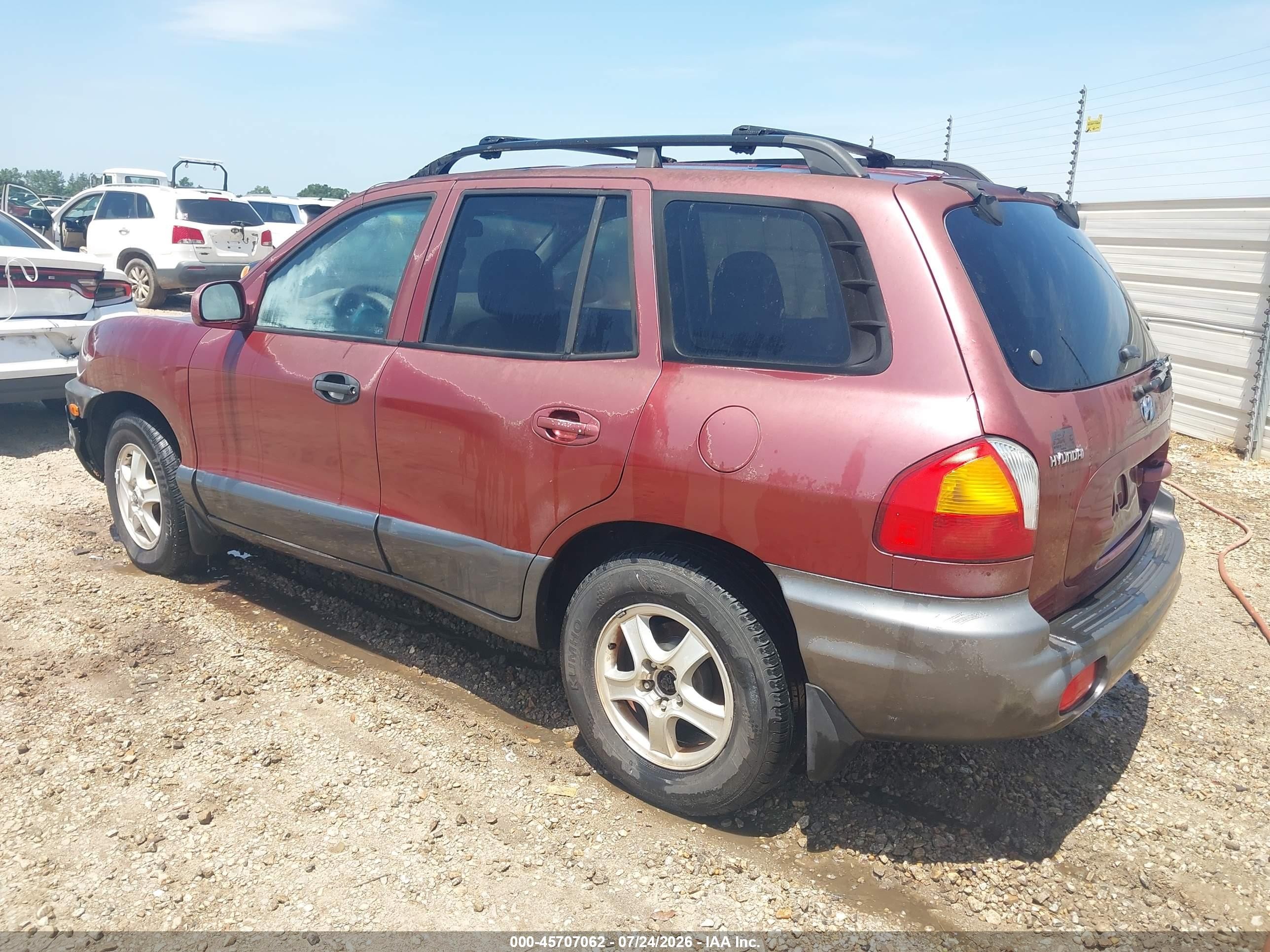 2002 Hyundai Santa Fe Gls/lx Red vin: KM8SC73D82U148430