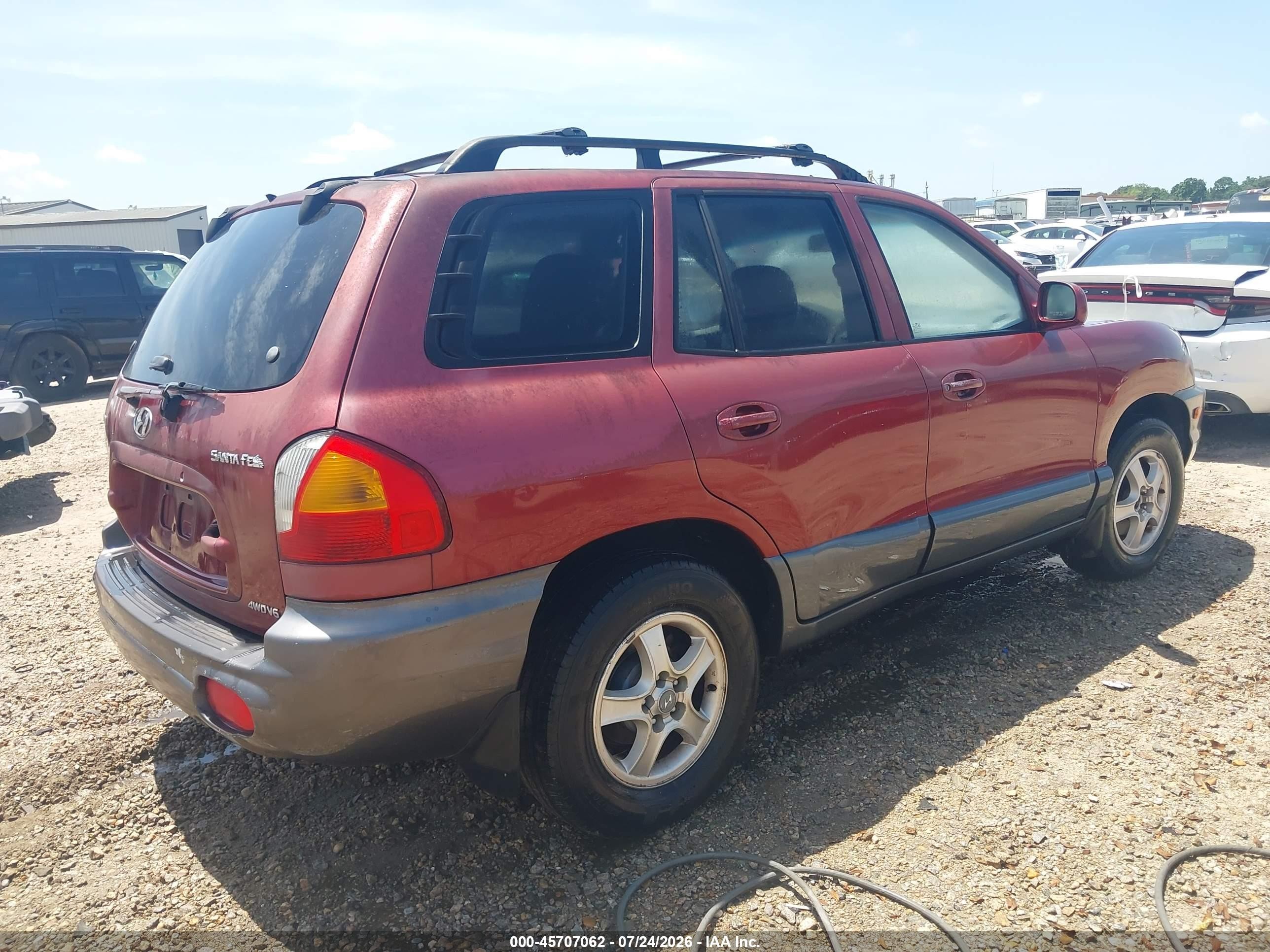 2002 Hyundai Santa Fe Gls/lx Red vin: KM8SC73D82U148430