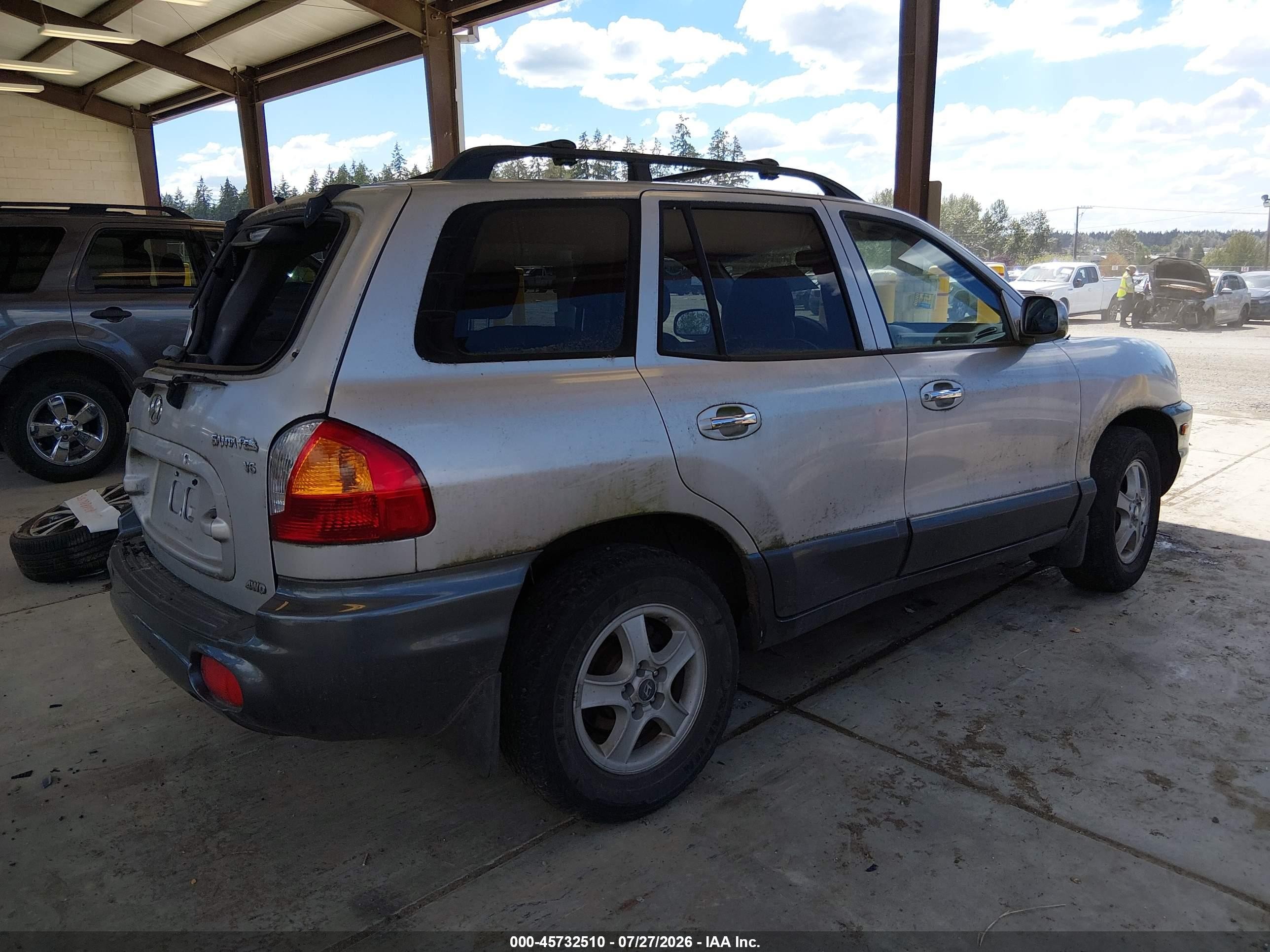 2002 Hyundai Santa Fe Gls/lx Silver vin: KM8SC73D82U165275