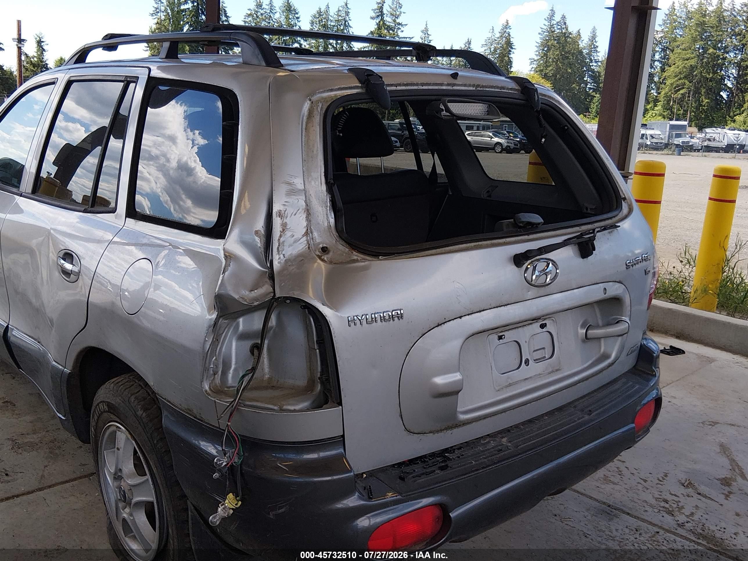 2002 Hyundai Santa Fe Gls/lx Silver vin: KM8SC73D82U165275