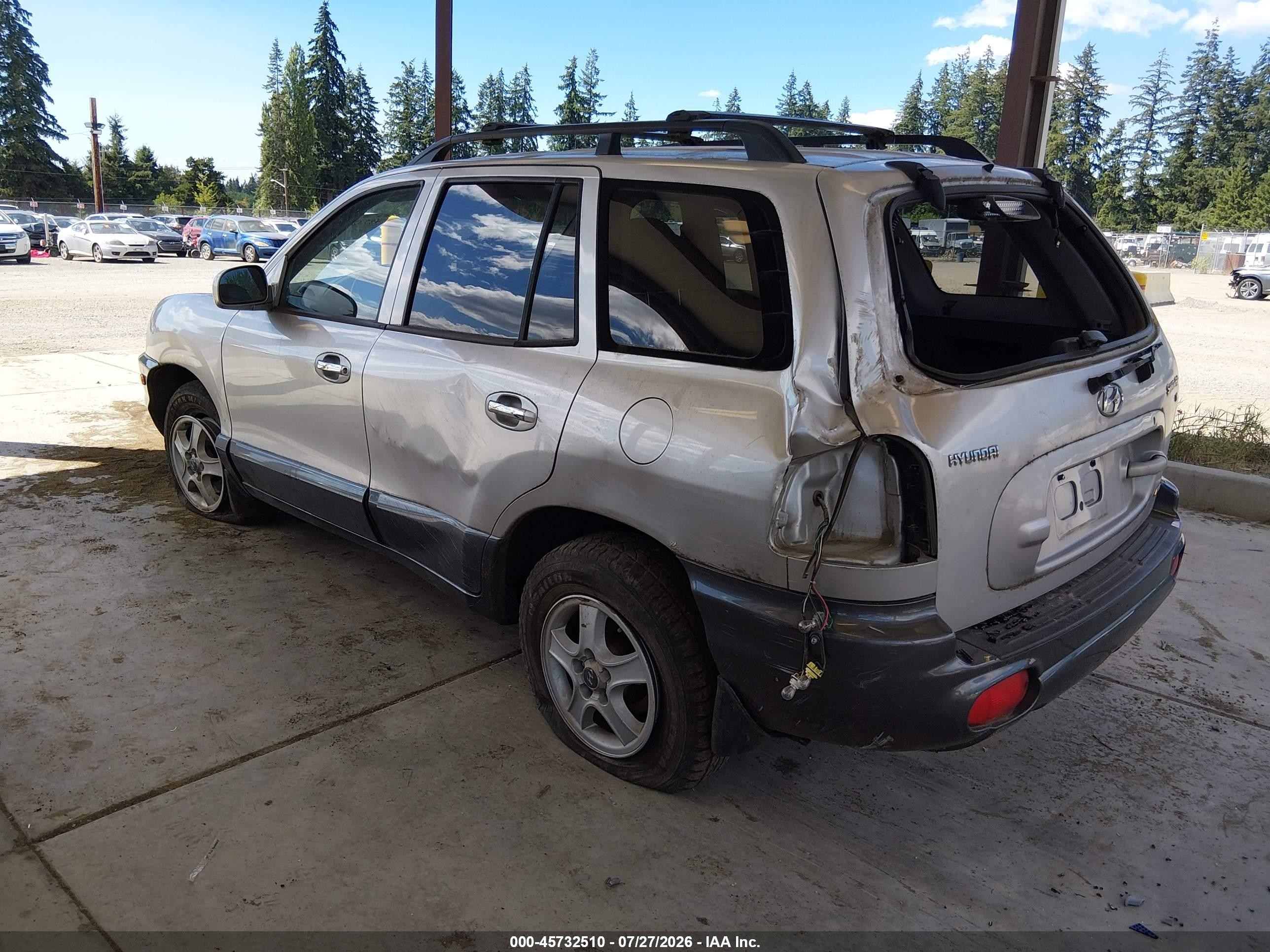 2002 Hyundai Santa Fe Gls/lx Silver vin: KM8SC73D82U165275