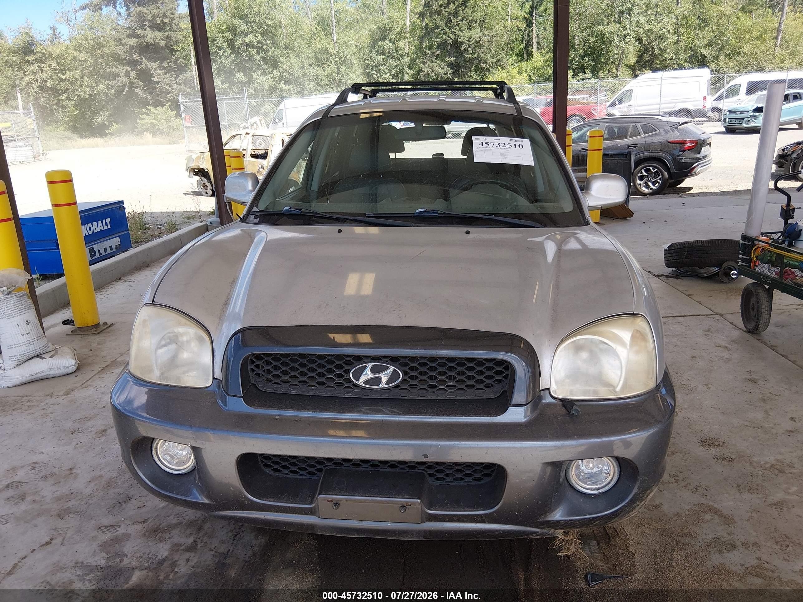 2002 Hyundai Santa Fe Gls/lx Silver vin: KM8SC73D82U165275