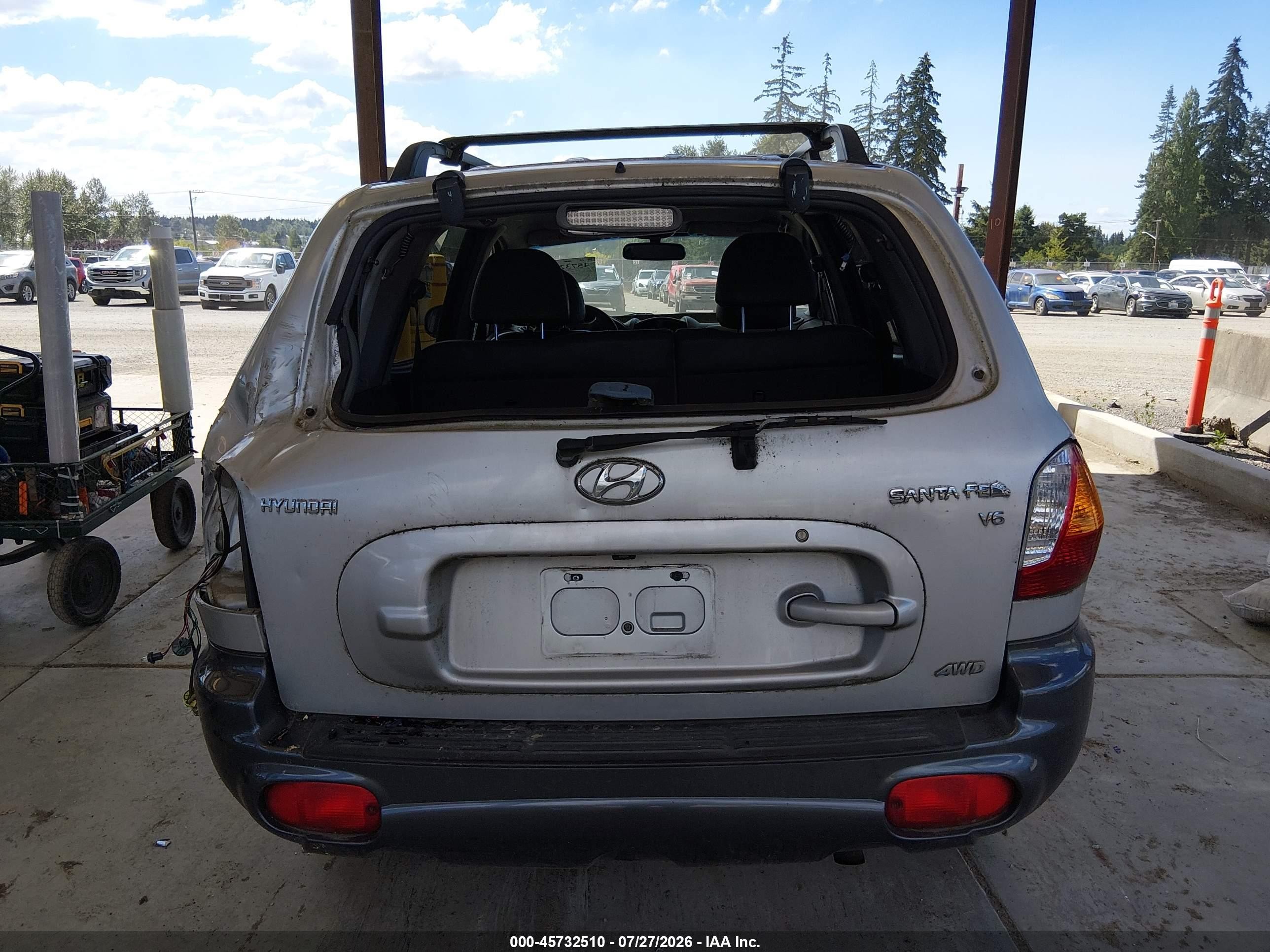 2002 Hyundai Santa Fe Gls/lx Silver vin: KM8SC73D82U165275