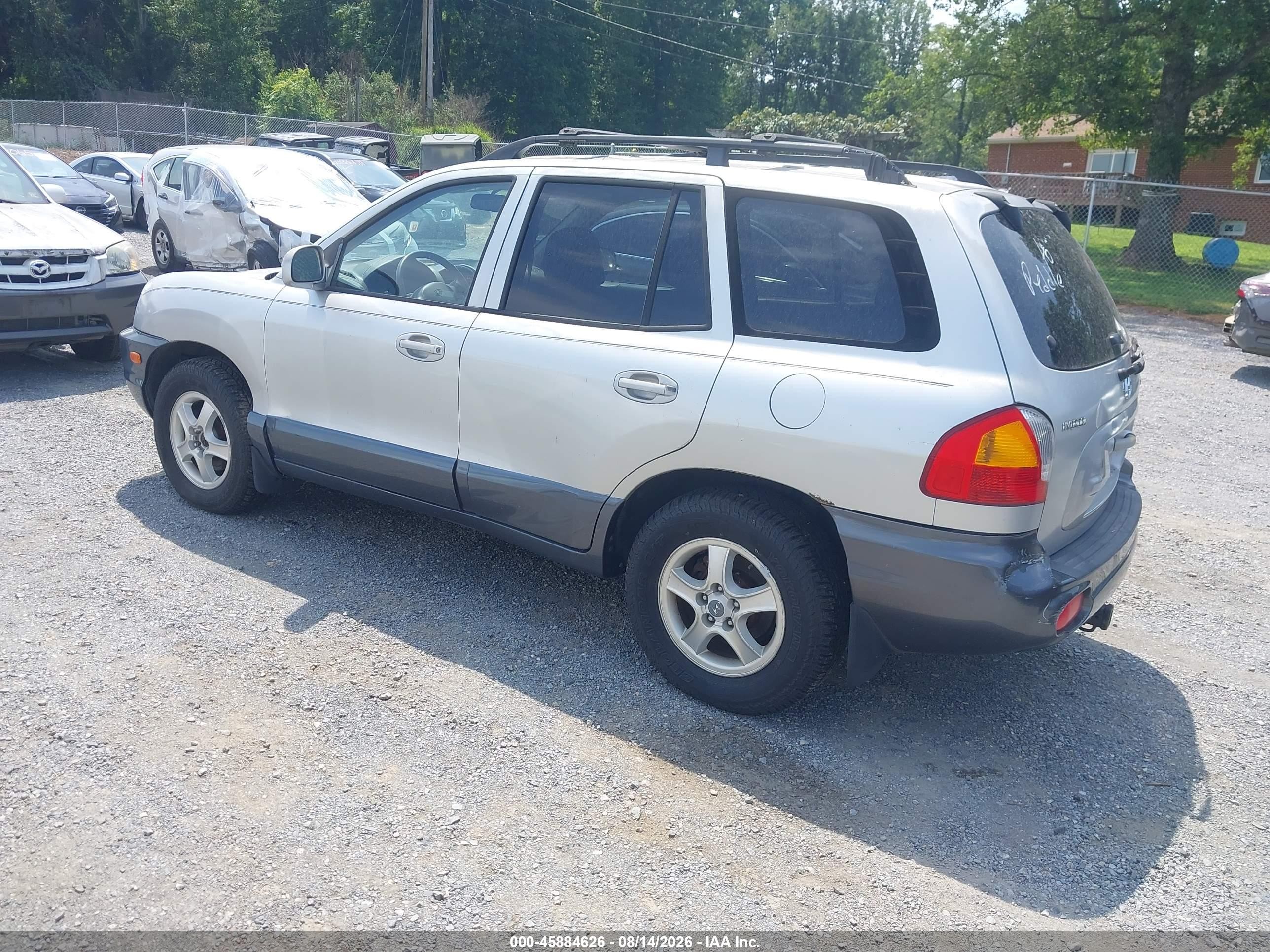 2002 Hyundai Santa Fe Gls/lx Silver vin: KM8SC73D82U258104