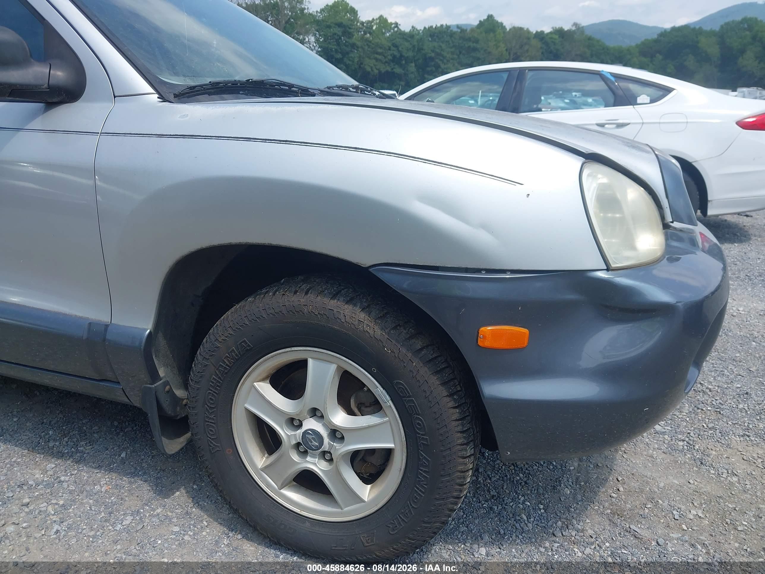 2002 Hyundai Santa Fe Gls/lx Silver vin: KM8SC73D82U258104