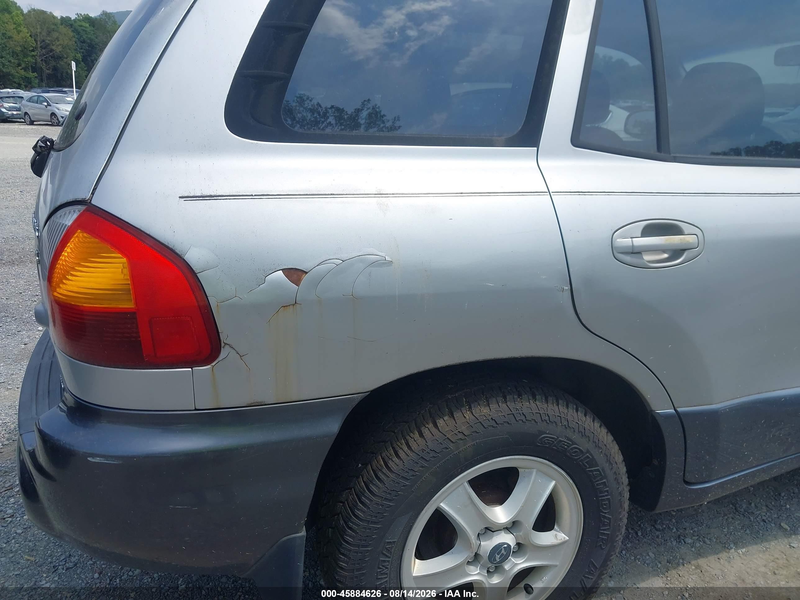 2002 Hyundai Santa Fe Gls/lx Silver vin: KM8SC73D82U258104