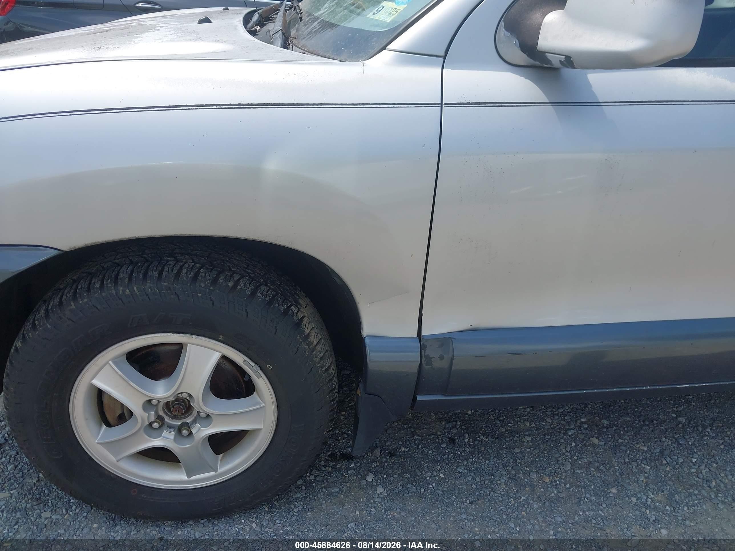 2002 Hyundai Santa Fe Gls/lx Silver vin: KM8SC73D82U258104