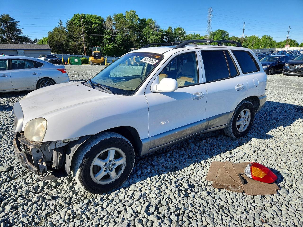 2004 Hyundai Santa Fe Gls White vin: KM8SC73D84U637588