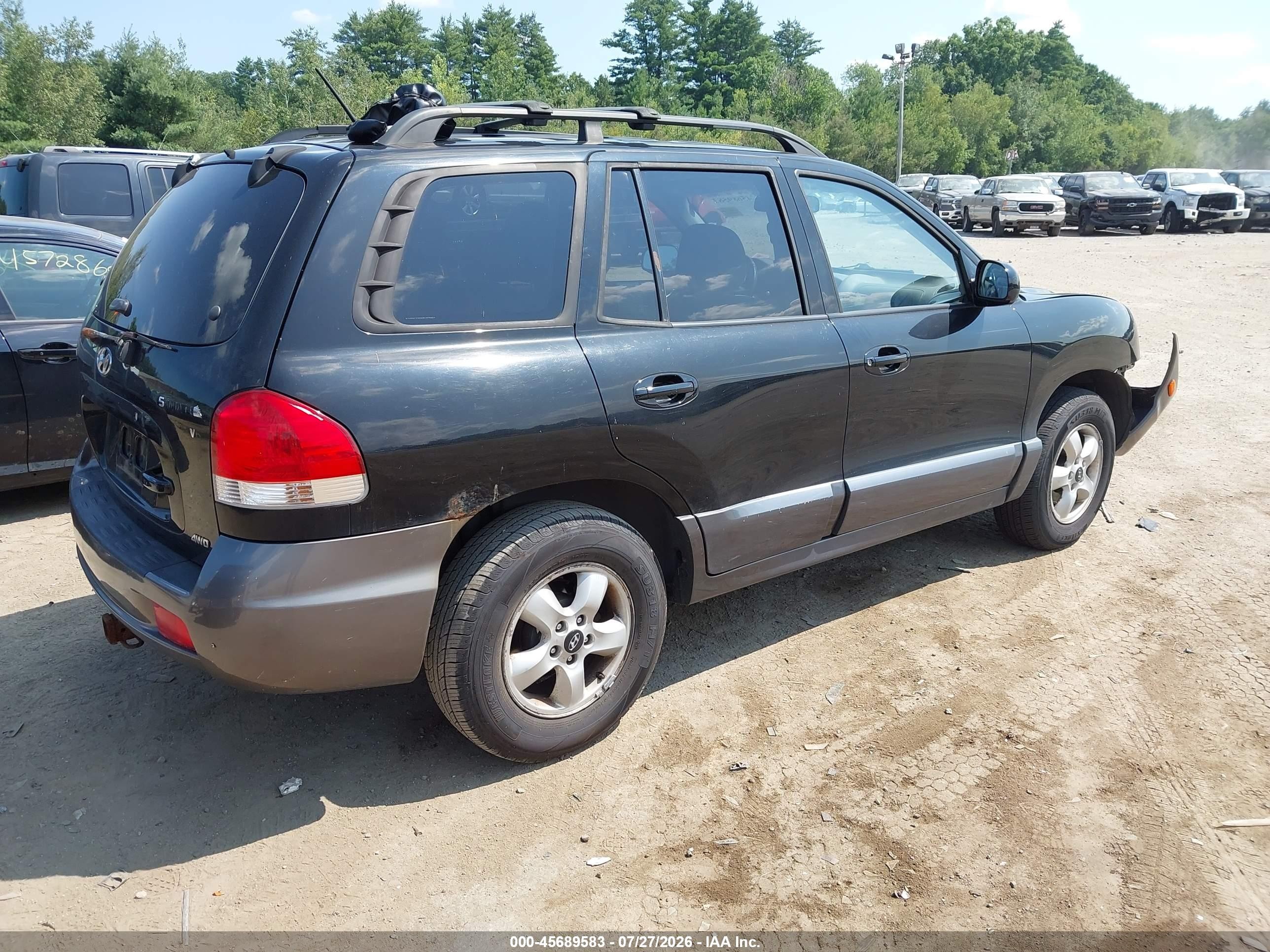 2005 Hyundai Santa Fe Gls Black vin: KM8SC73D85U979463