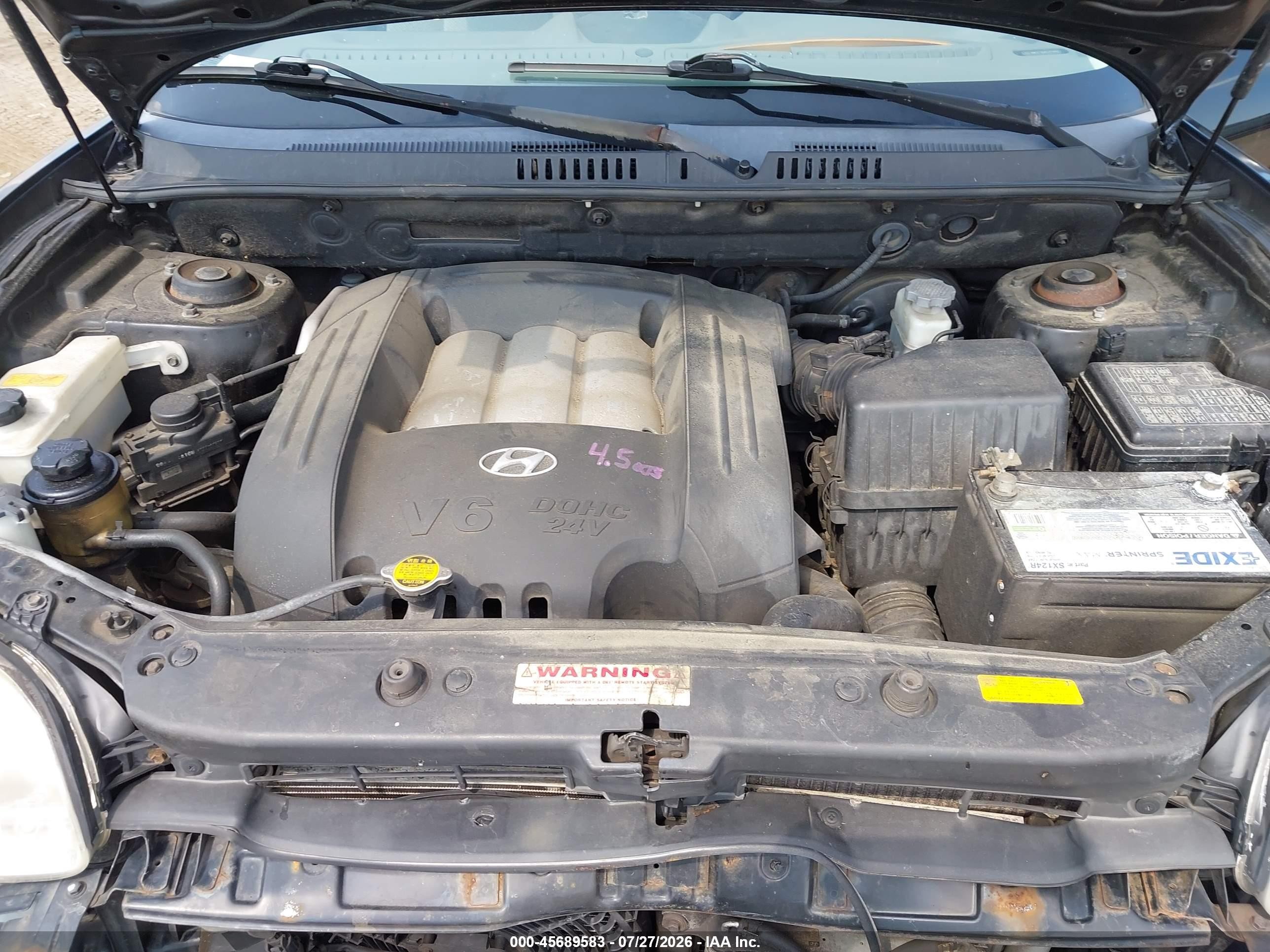2005 Hyundai Santa Fe Gls Black vin: KM8SC73D85U979463