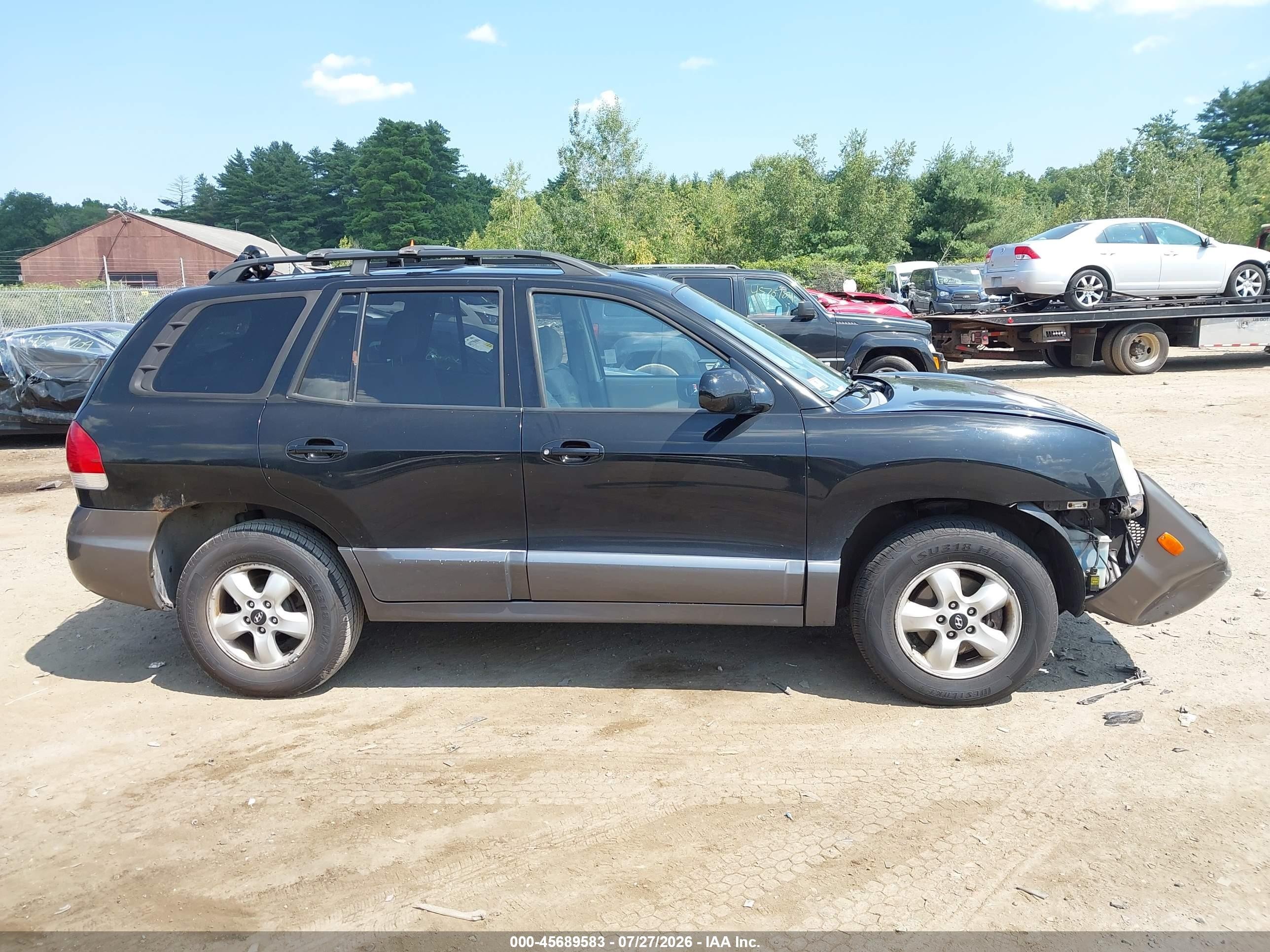 2005 Hyundai Santa Fe Gls Black vin: KM8SC73D85U979463