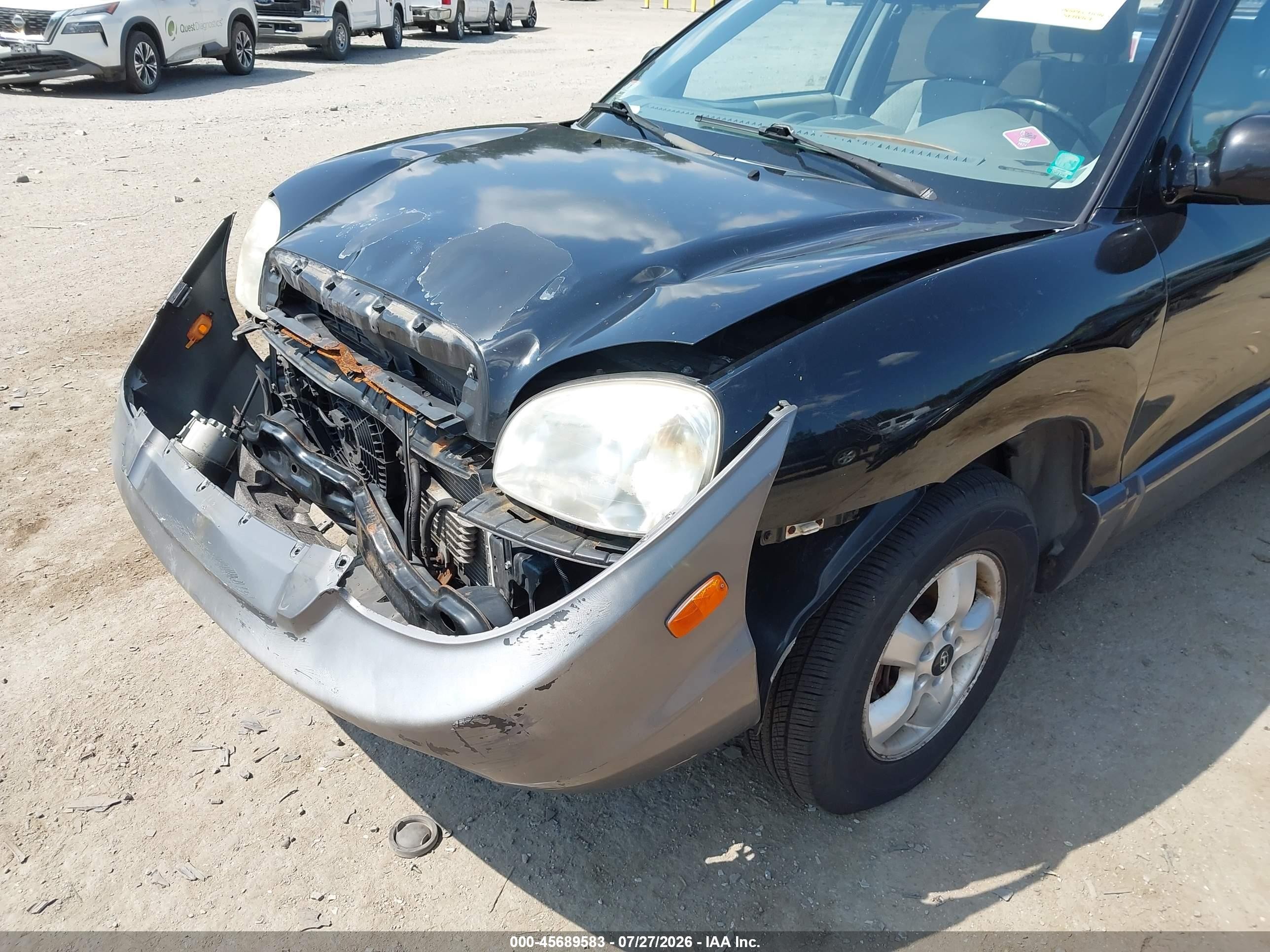 2005 Hyundai Santa Fe Gls Black vin: KM8SC73D85U979463