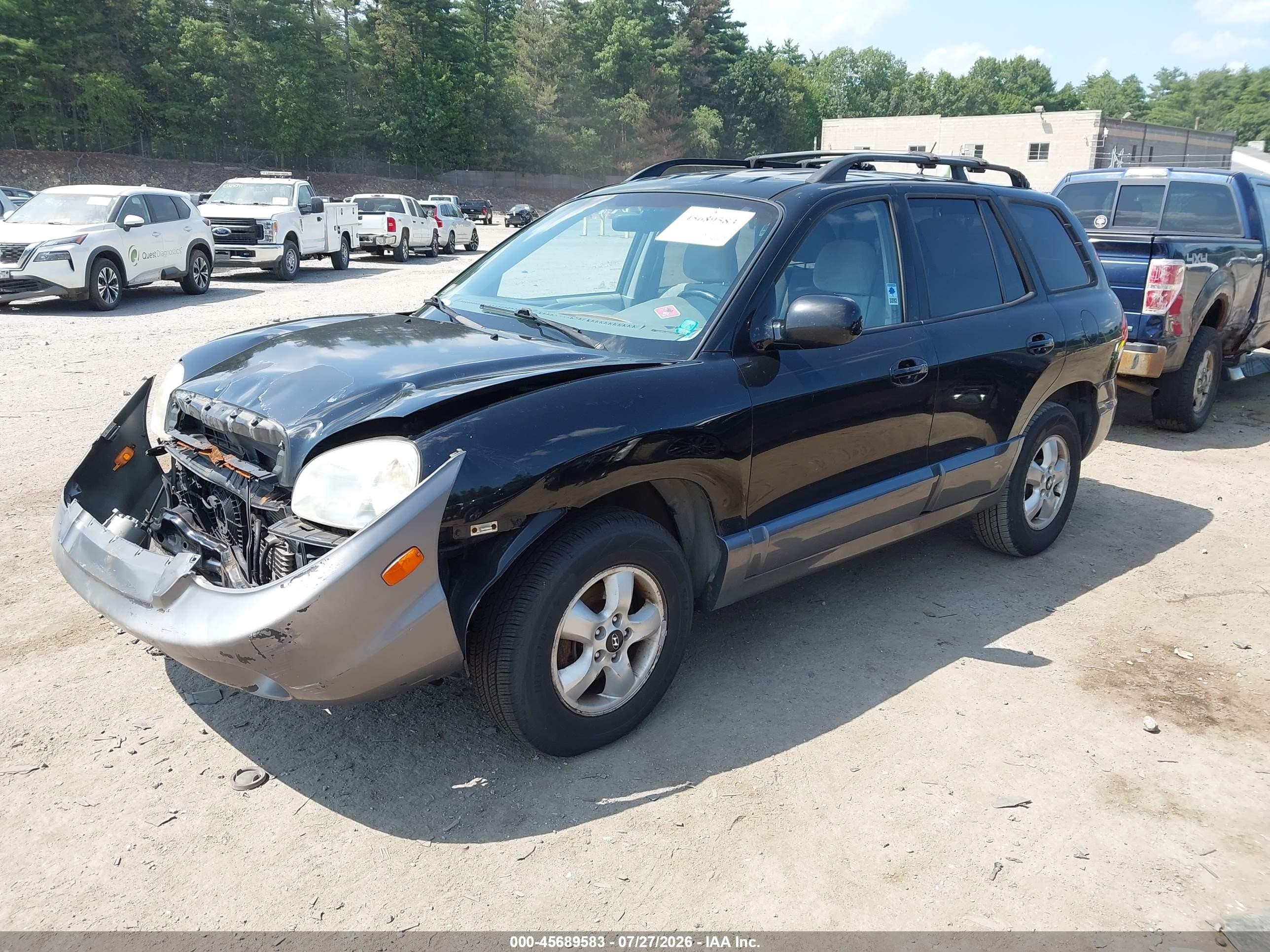 2005 Hyundai Santa Fe Gls Black vin: KM8SC73D85U979463